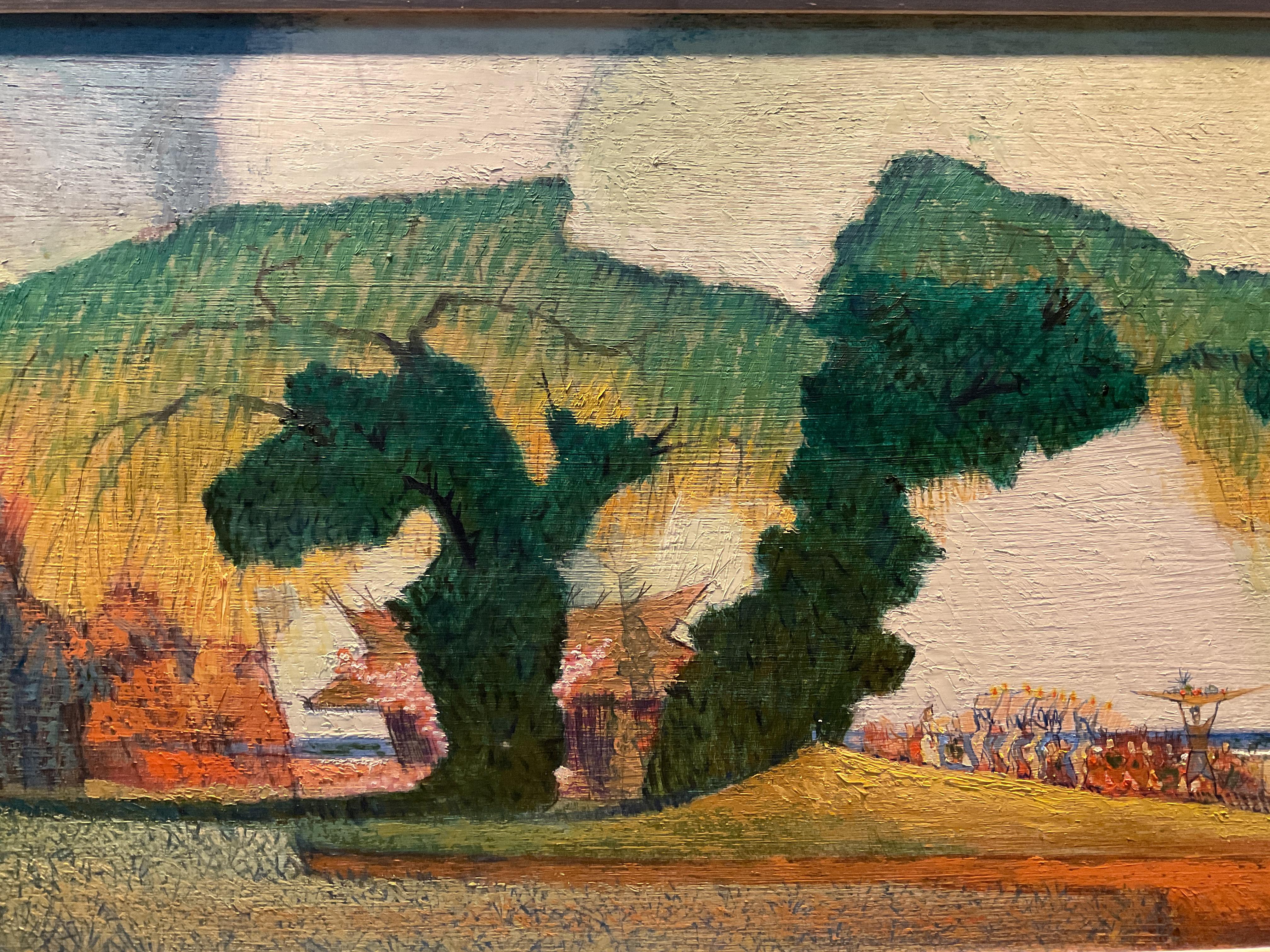 Peinture à l'huile hawaïenne de l'artiste réputé Mario Larrinaga (1895-1979) en vente 1