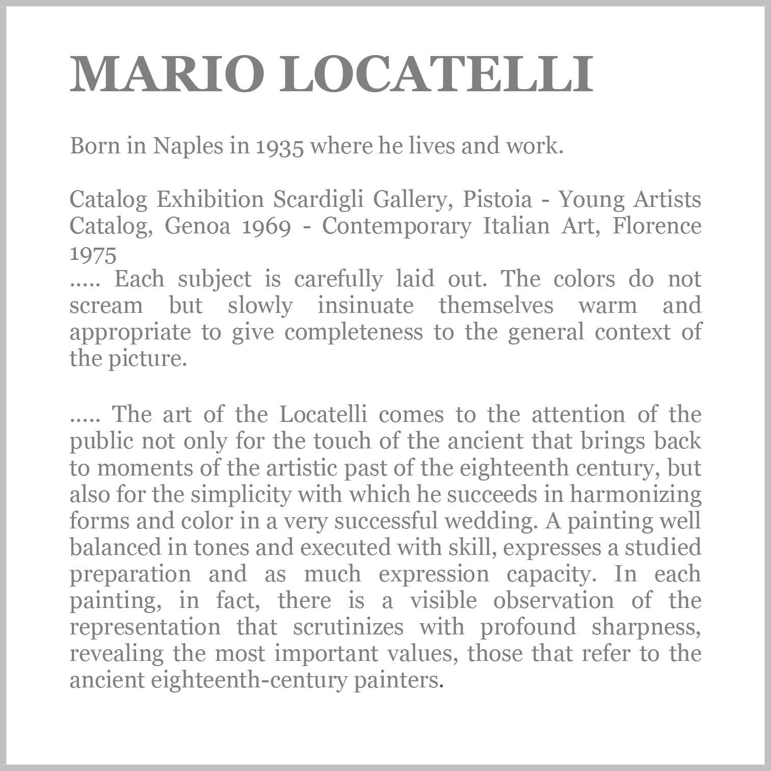 ITALIAN LANDSCAPE M.Locatelli -École italienne - Peinture à l'huile sur toile - Paysage en vente 14
