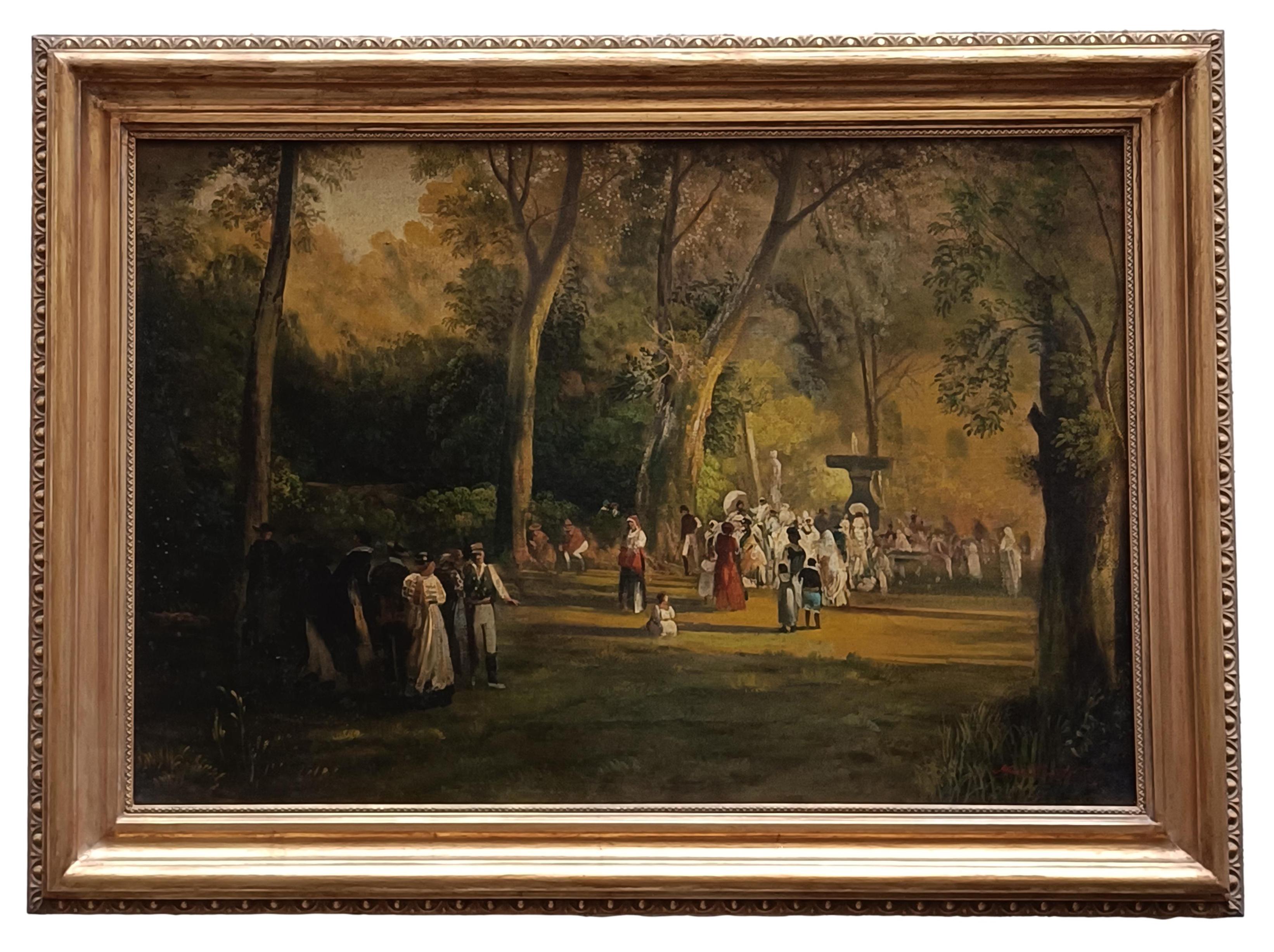 PAESAGGIO - Mario Locatelli - Scuola di Posillipo Pittura olio su tela