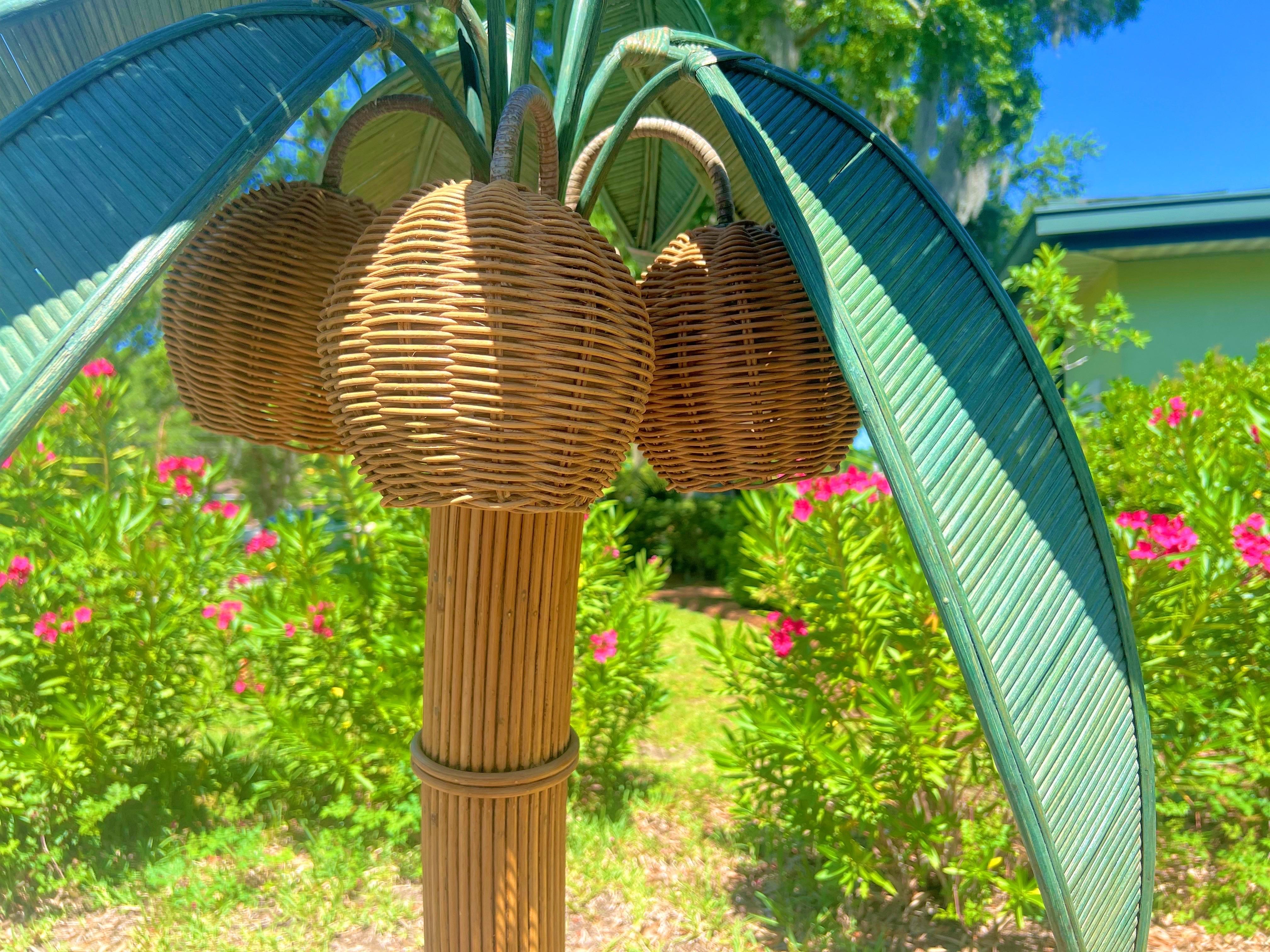 Mexican Mario Lopez Torres Attributed Palm Tree Floor Lamp