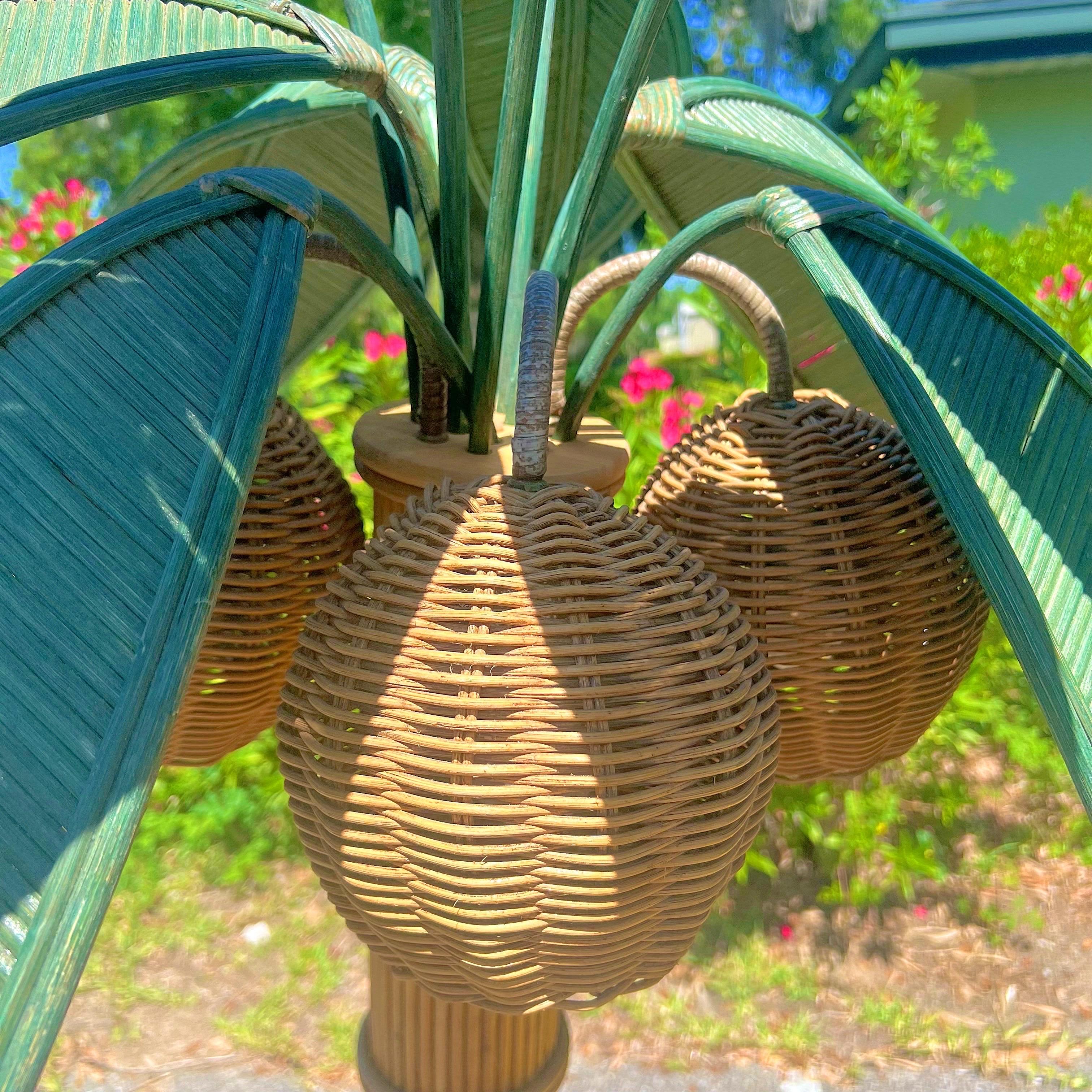 Mario Lopez Torres Attributed Palm Tree Floor Lamp In Good Condition In Charleston, SC