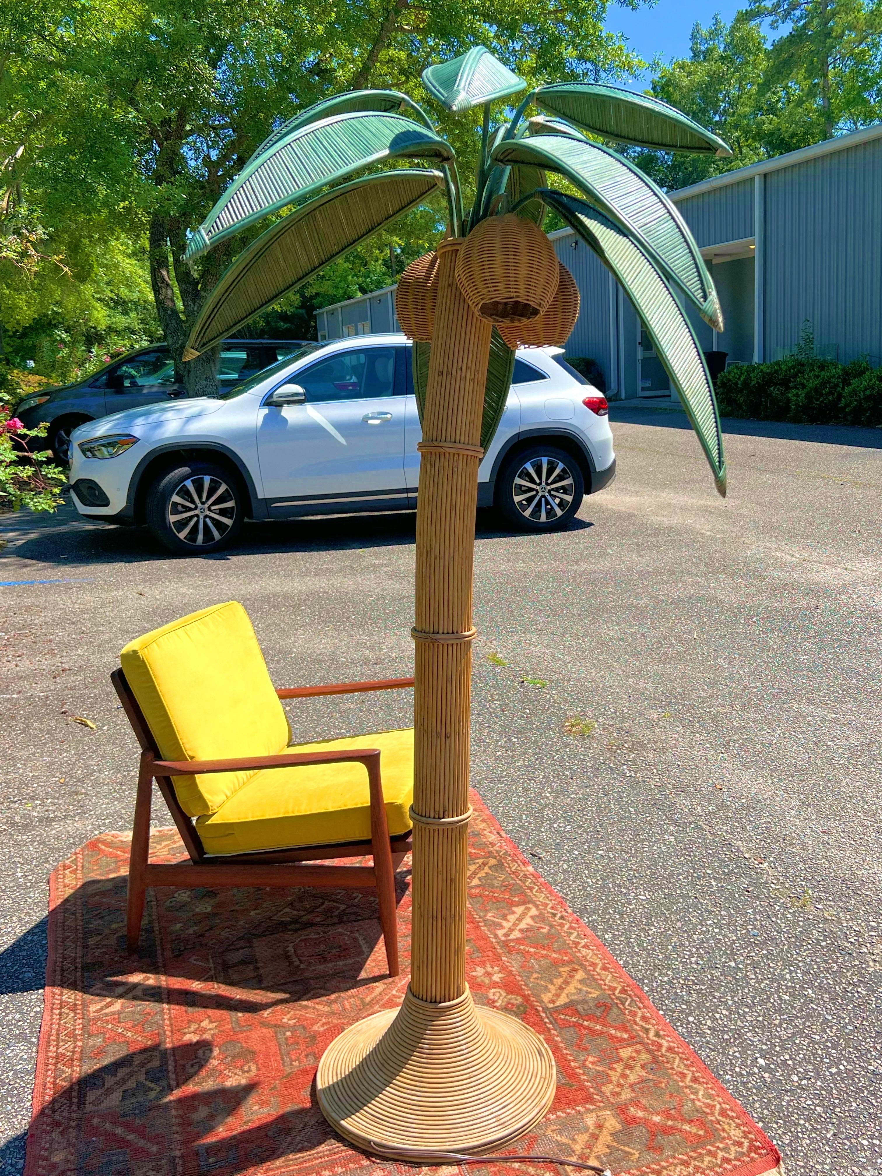 Mario Lopez Torres Attributed Palm Tree Floor Lamp 1