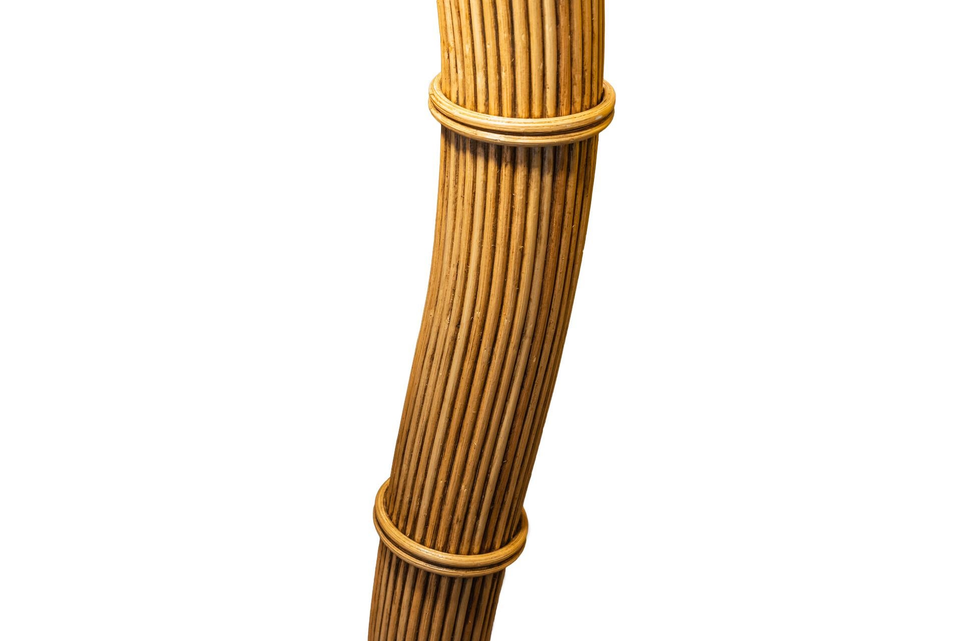 Mid-20th Century Mario Lopez Torres, Floor Lamp, Rattan, circa 1960, Mexico