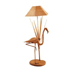 Mario López Torres Mexican MCM Chuspata Fiber and Metal Flamingo Floor Lamp