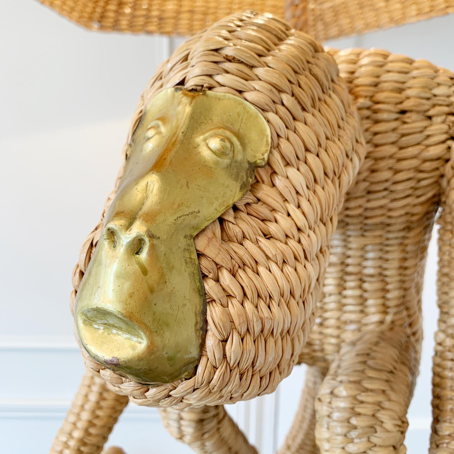 gold monkey floor lamp