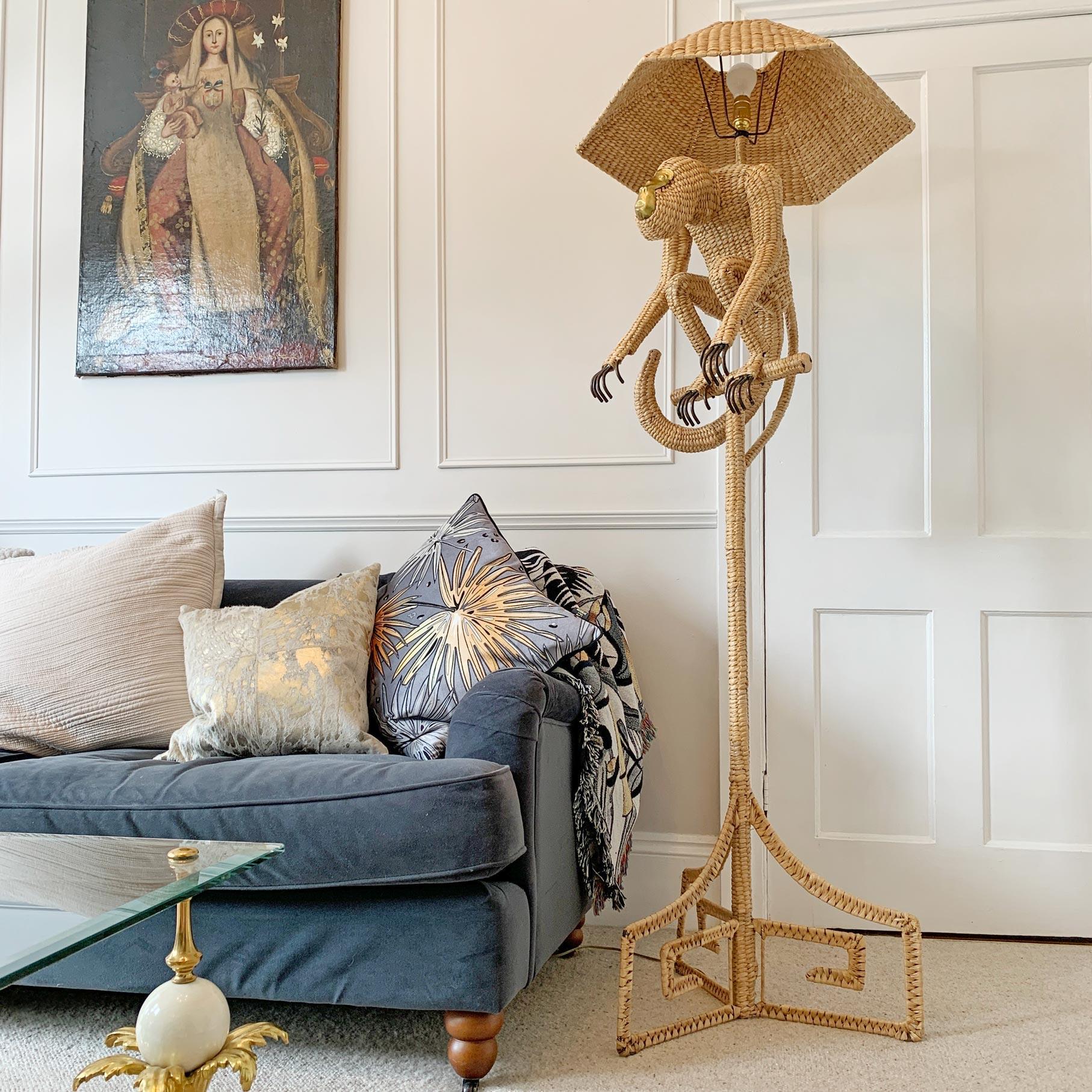 Mario Lopez Torres Monkey Floor Lamp In Good Condition For Sale In Hastings, GB