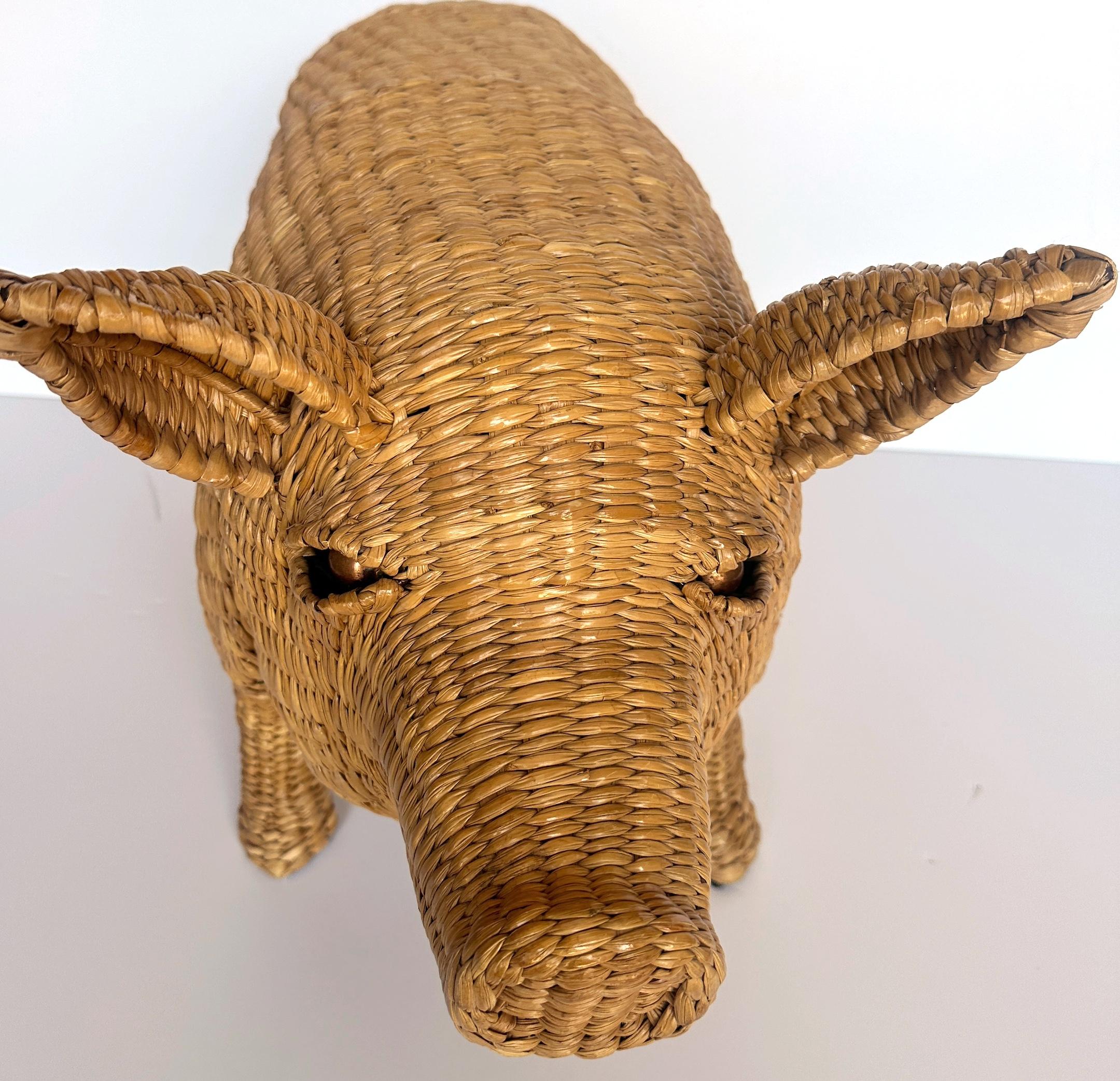Mexican Mario Lopez Torres Pig Sculpture, Signed c. 1970s