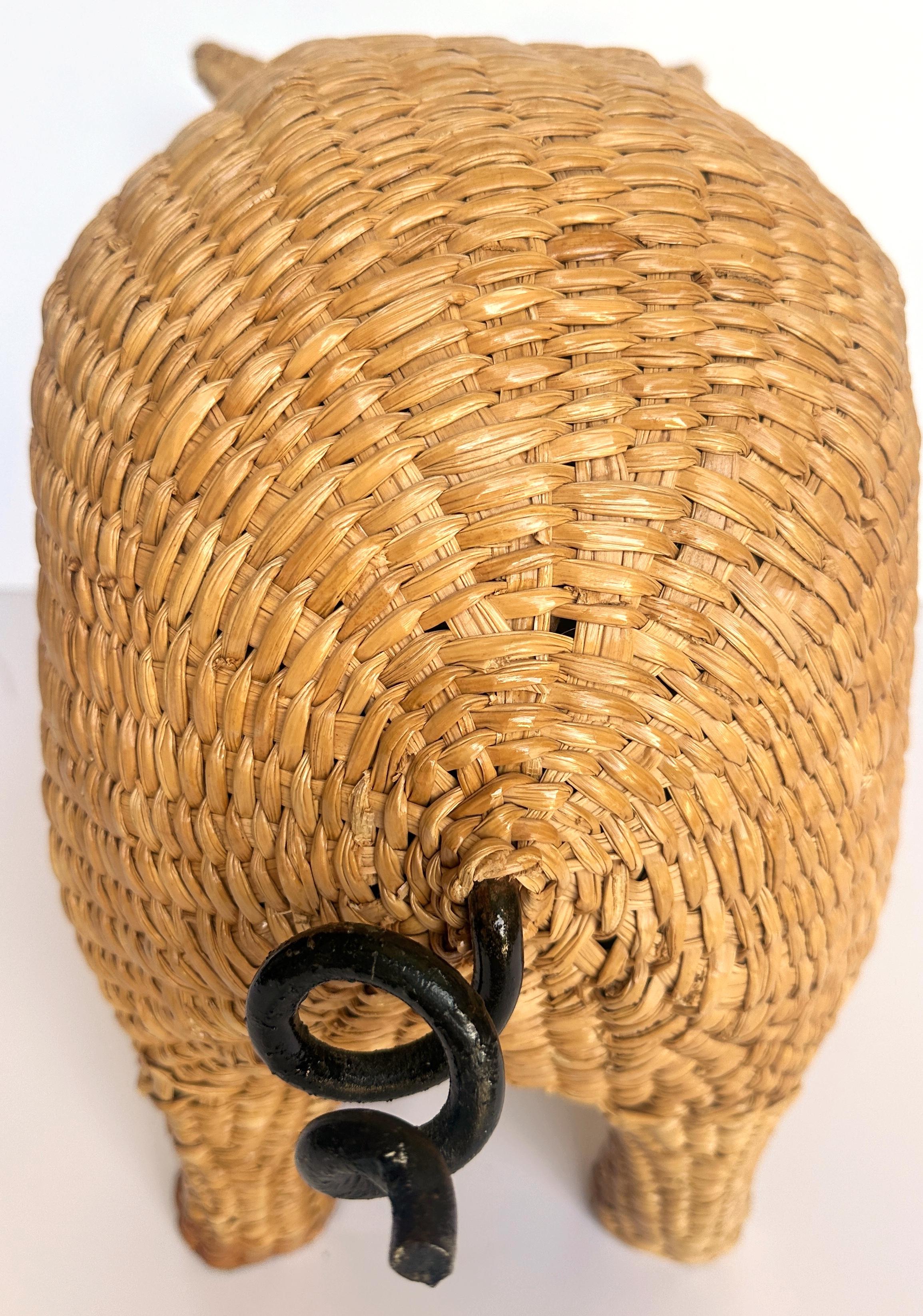 Mario Lopez Torres Pig Sculpture, Signed c. 1970s In Good Condition In West Palm Beach, FL