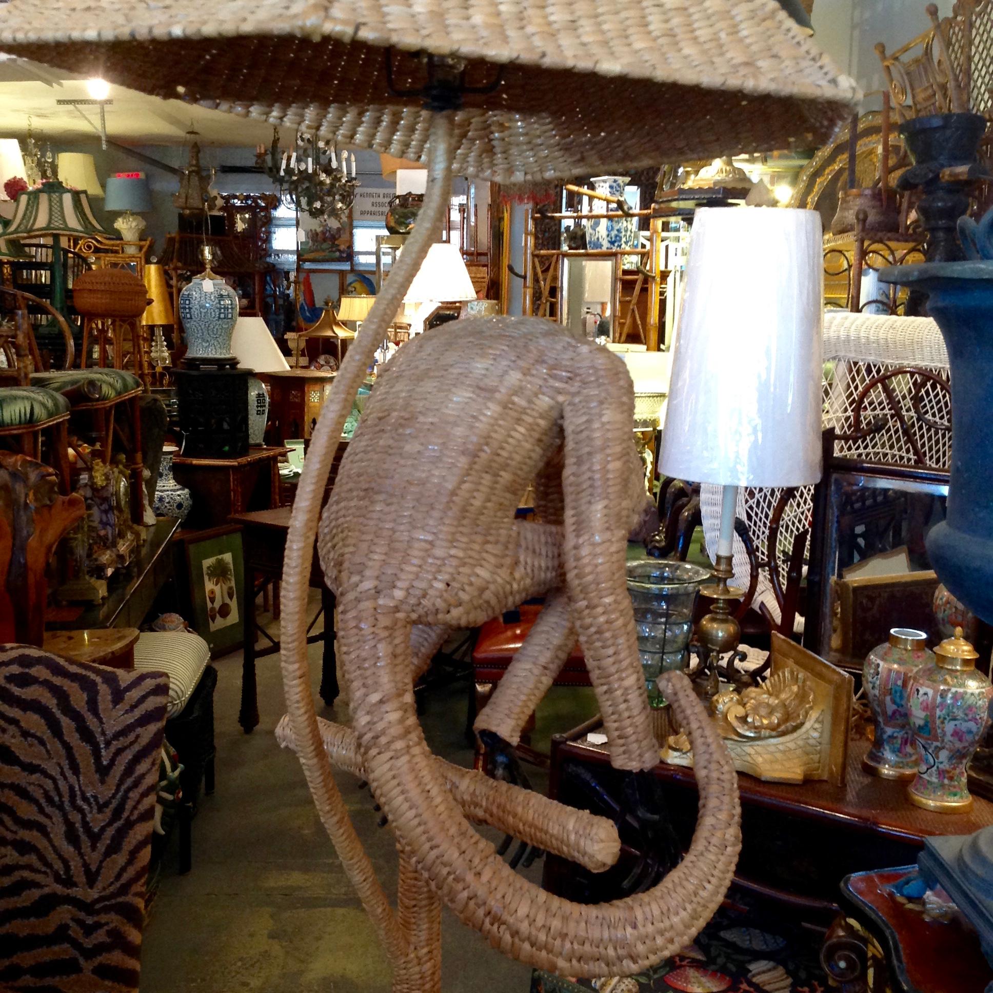 Mario Lopez Torres Wicker Monkey Floor Lamp 9