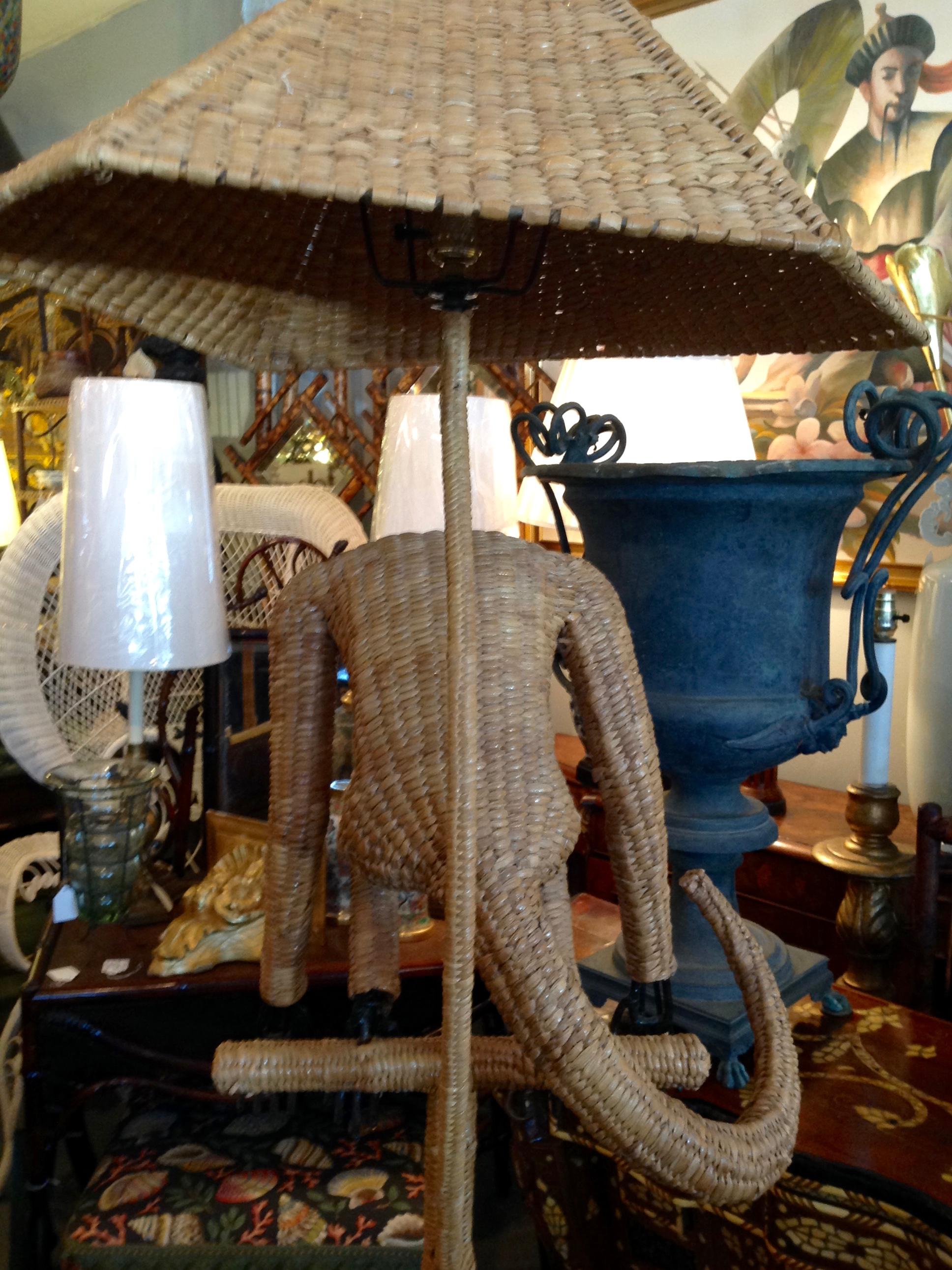 Mario Lopez Torres Wicker Monkey Floor Lamp 13