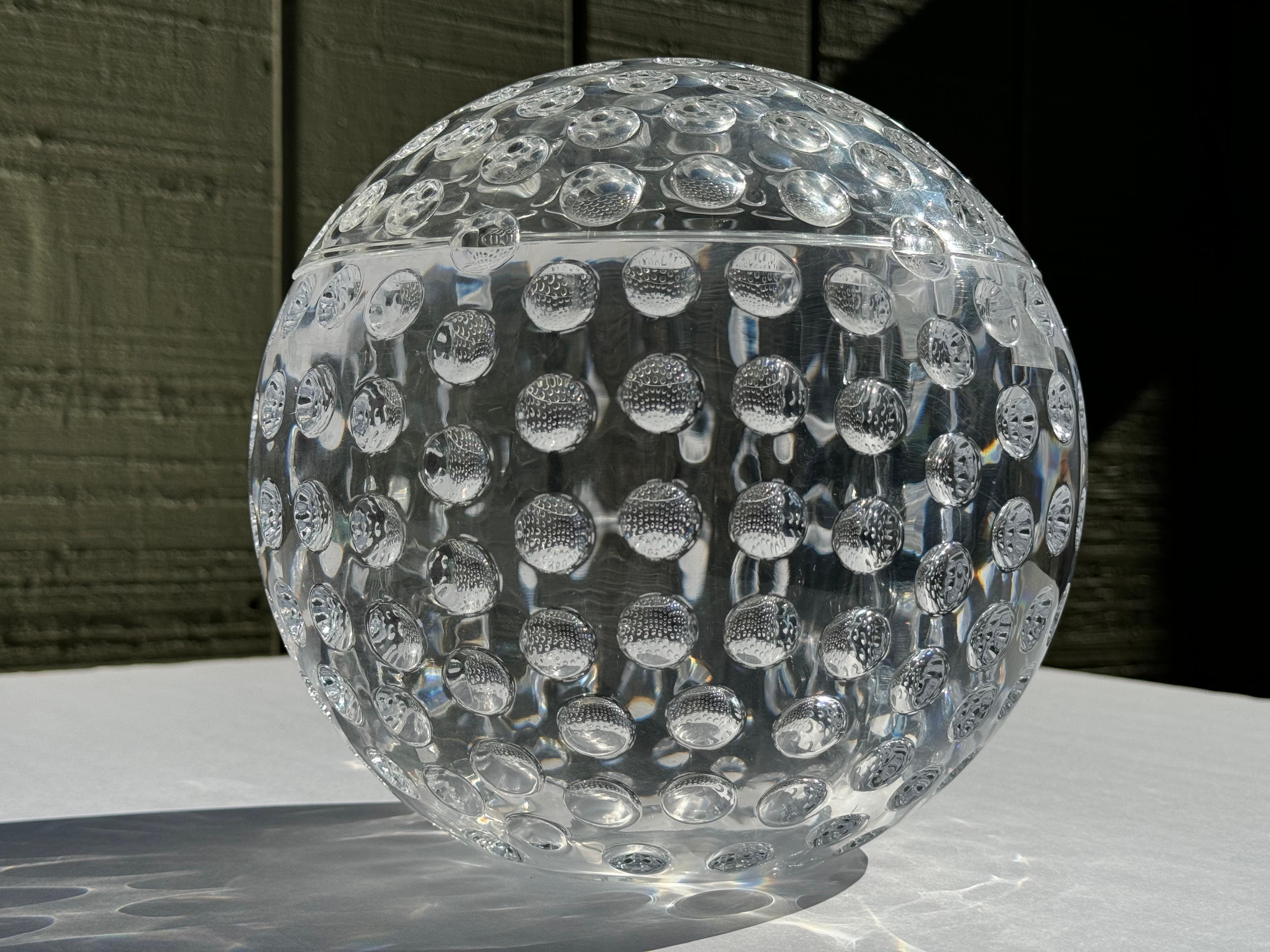 Mid-Century Modern Mario Luca Giusti Lucite Ice Bucket For Sale