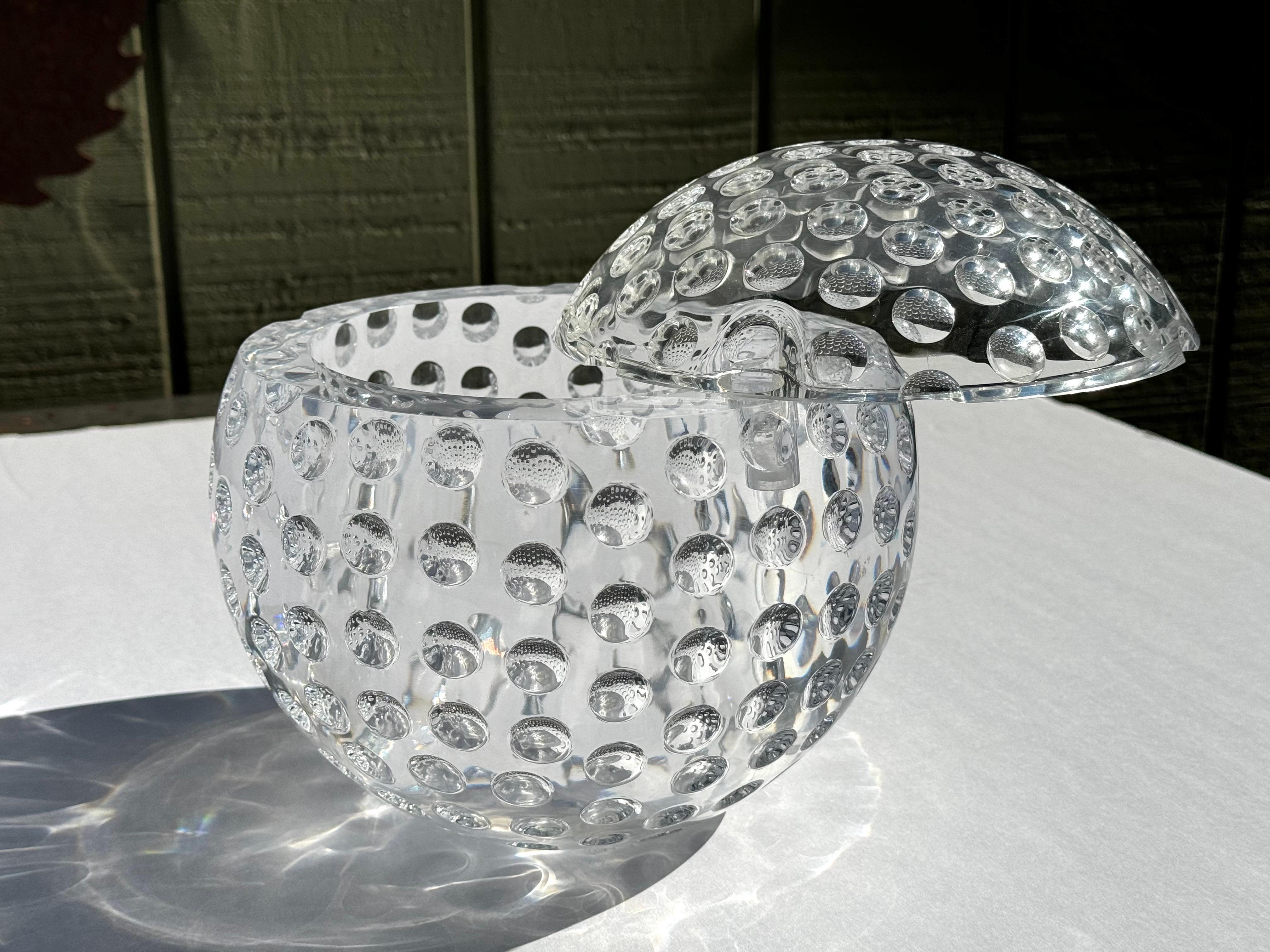 Italian Mario Luca Giusti Lucite Ice Bucket For Sale