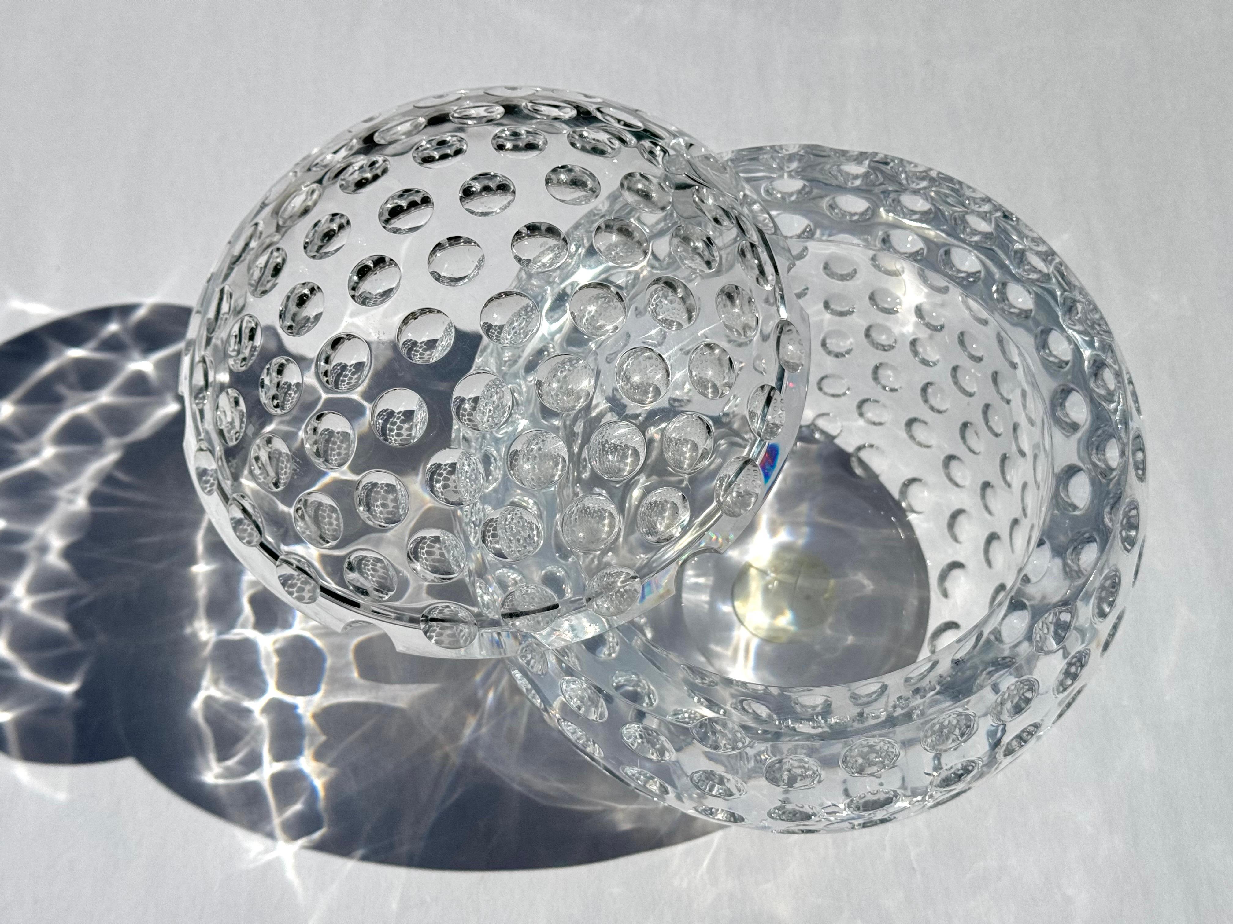 Late 20th Century Mario Luca Giusti Lucite Ice Bucket For Sale