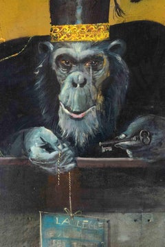 Das Gesetz gilt für alle gleichermaßen – Gemälde von Mario Madiai – 1990er Jahre