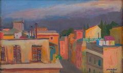 The roofs of Via Margutta, Mario Mafai, 1943 (Italian Modernist Cityscape)