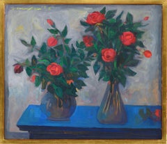 Two Vases of Roses, Mario Mafai, 1952 ( Modernist Still Life)