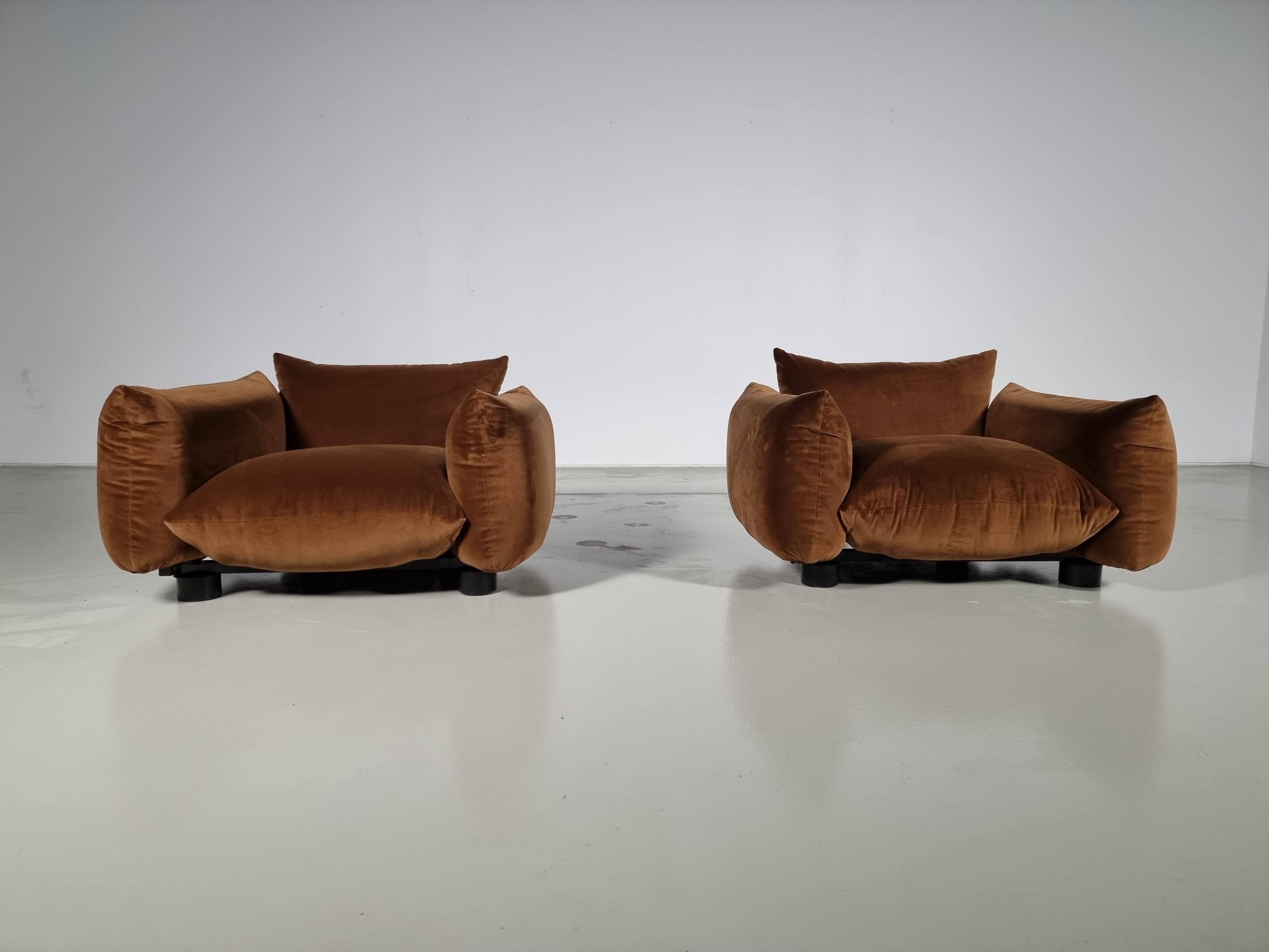 Mario Marenco 3-Seater Sofa and Lounge Chairs  for Arflex, 1970s 5