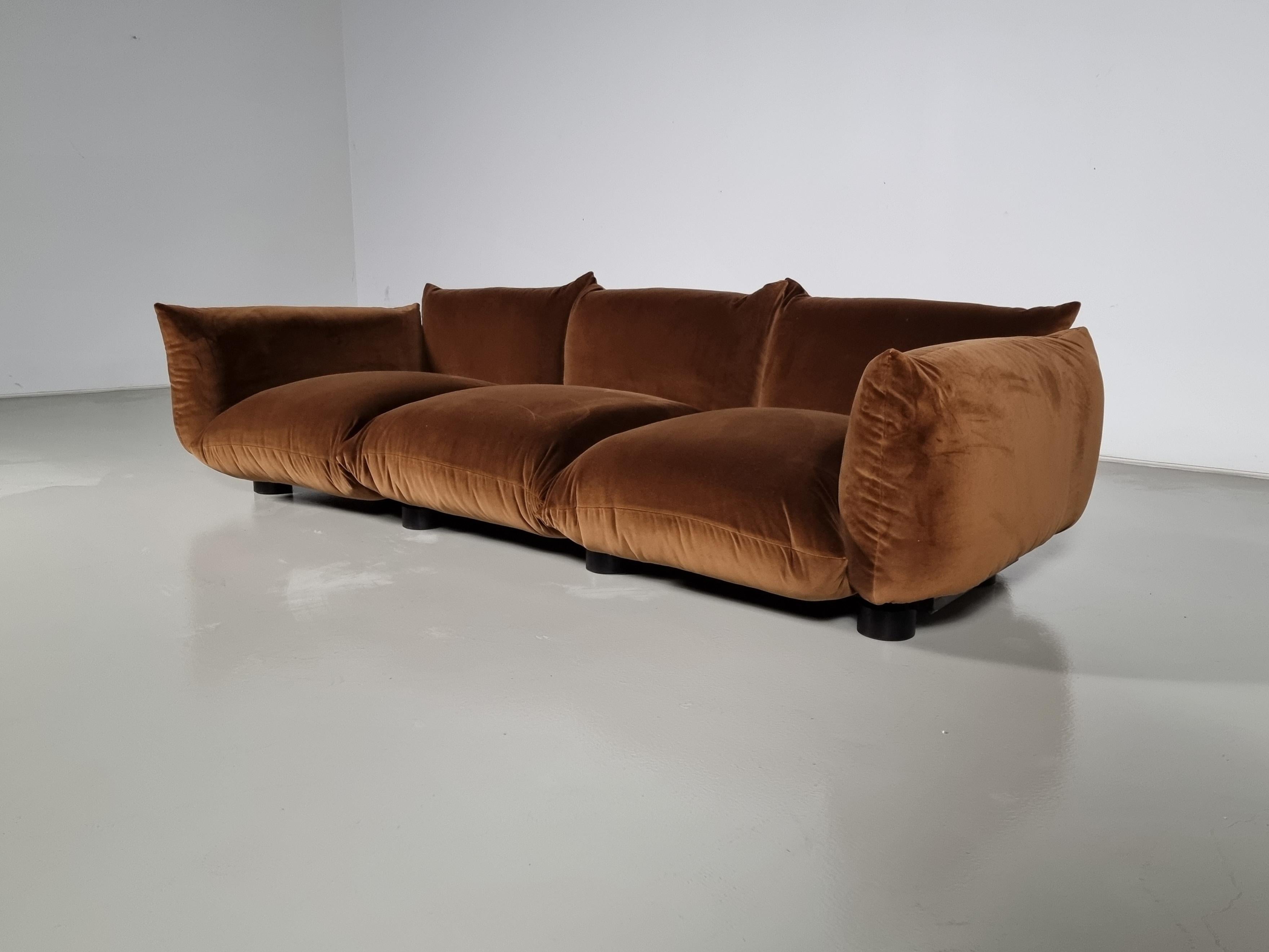 Mario Marenco 3-Seater Sofa and Lounge Chairs  for Arflex, 1970s In Good Condition In amstelveen, NL