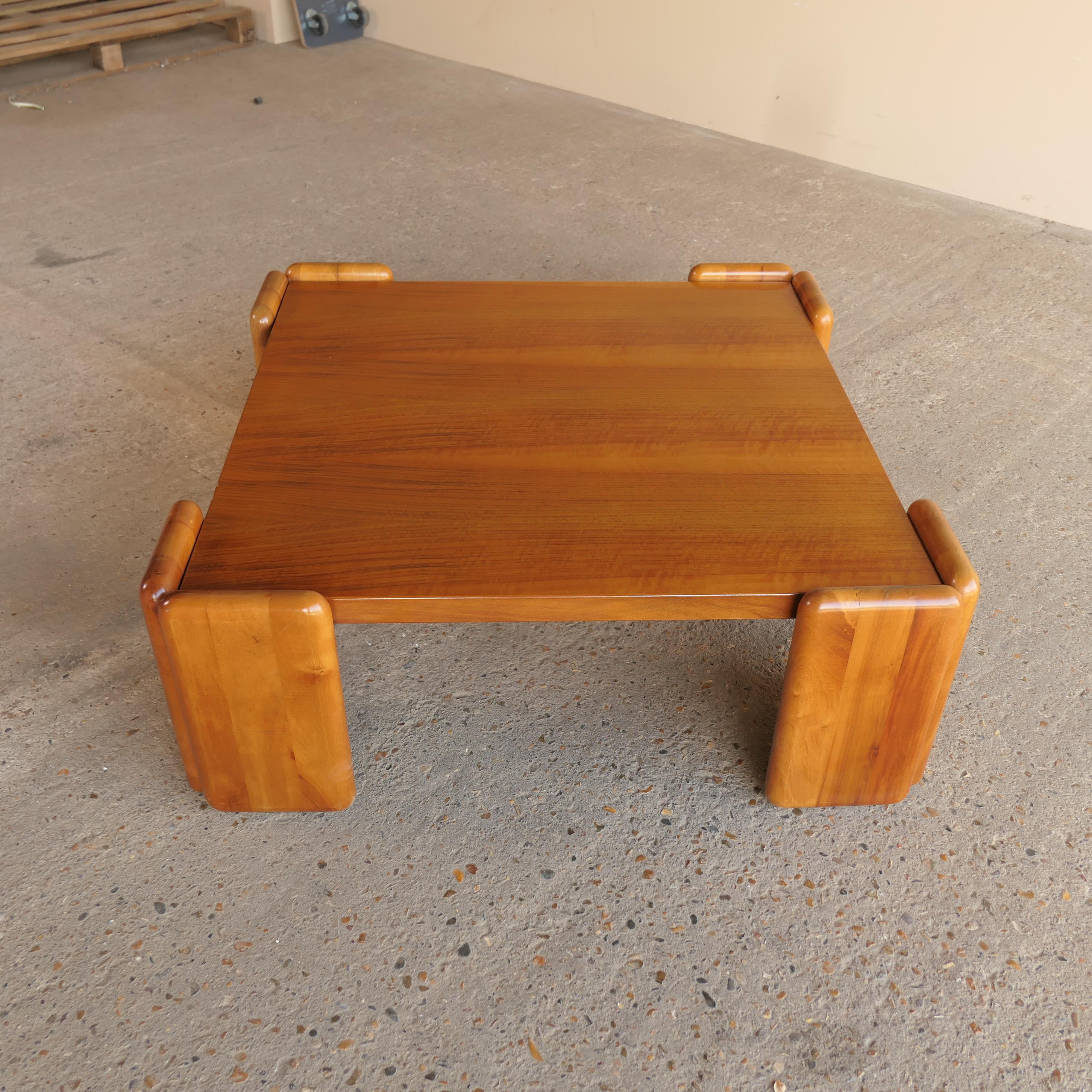 Walnut Mario Marenco Coffee Table For Sale