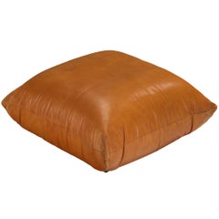 Mario Marenco for Arflex Ottoman in Cognac Leather