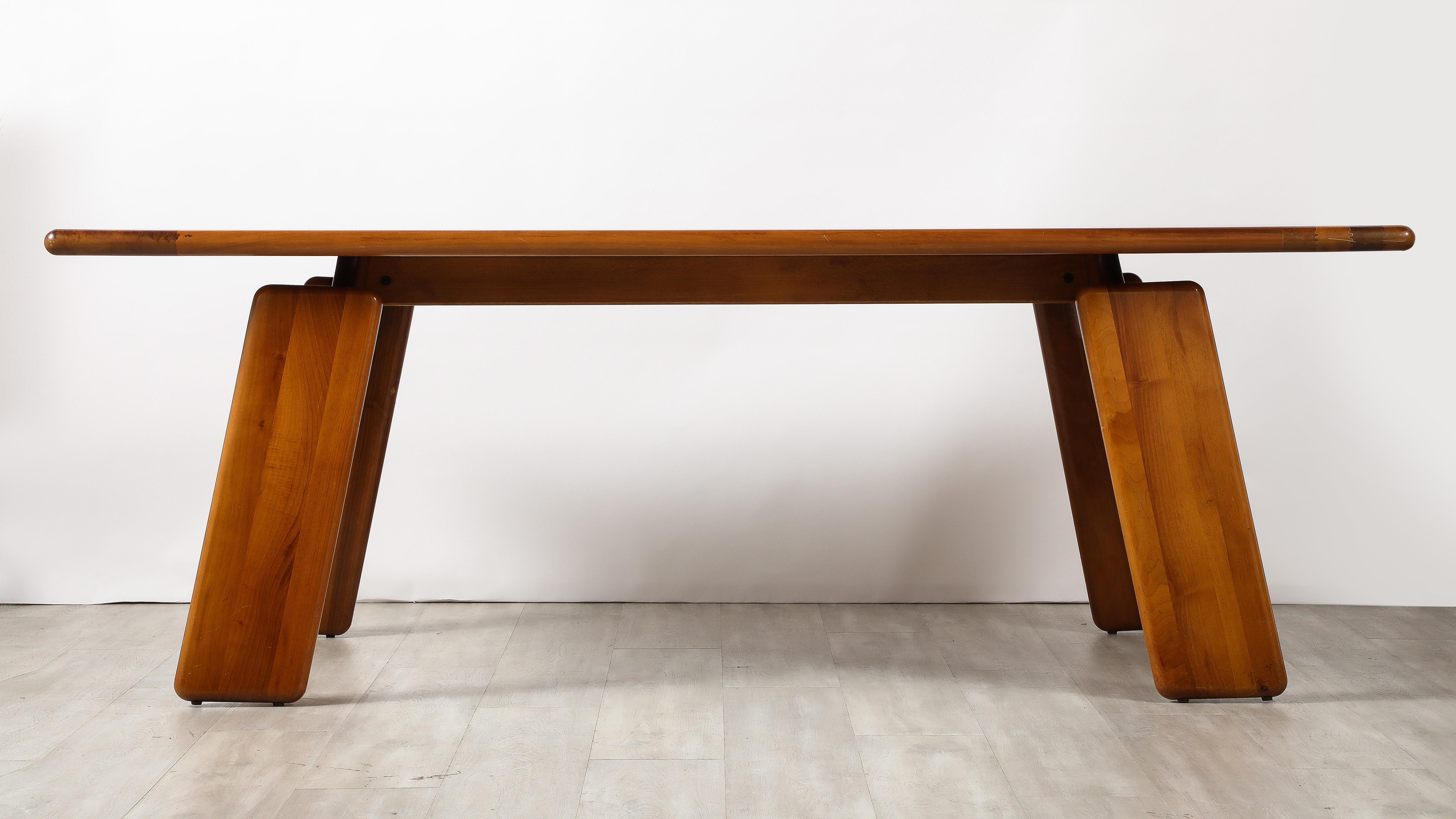 Mario Marenco for Mobil Girgi Italian Walnut Floating Dining Table, circa 1970's For Sale 5