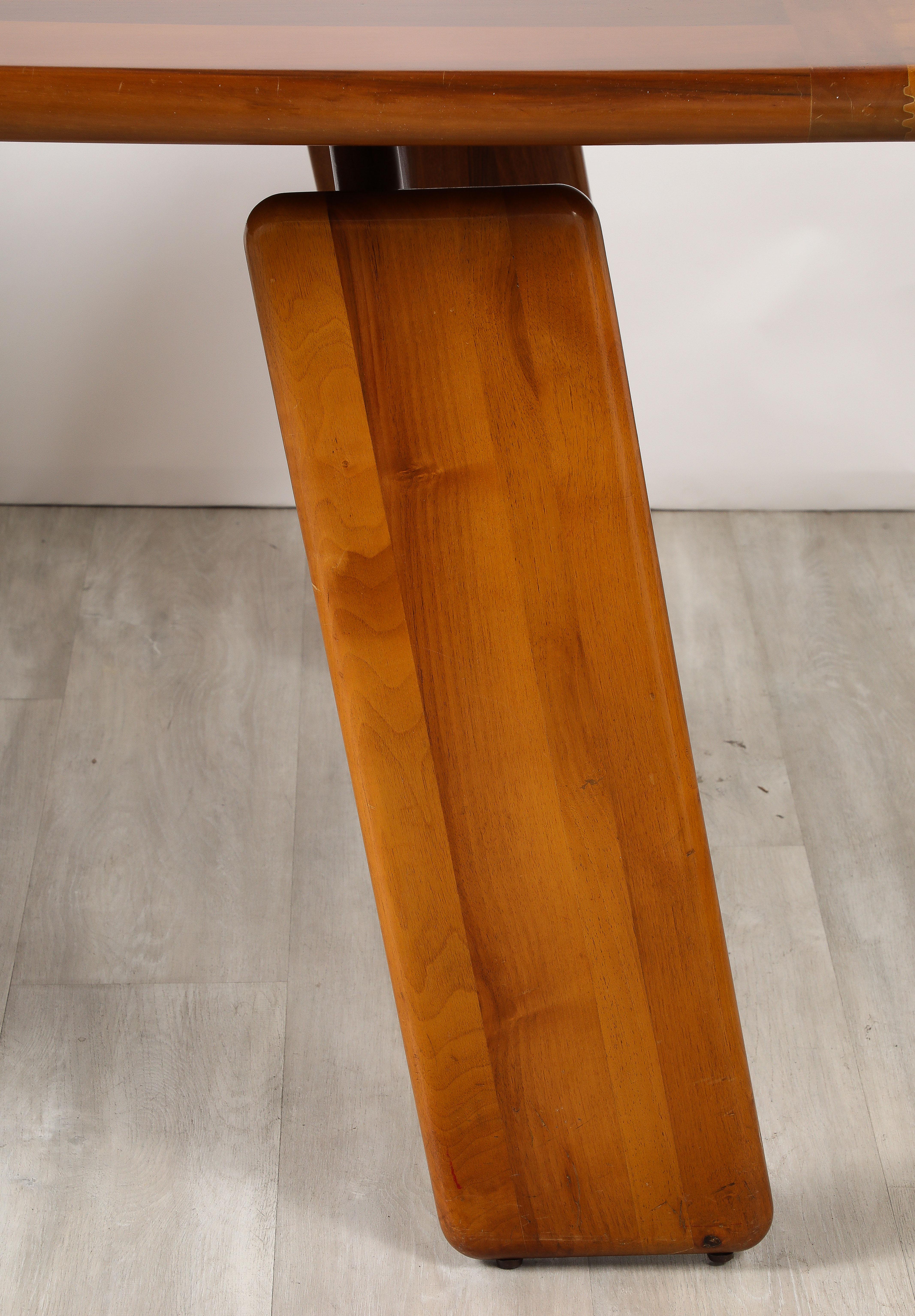 Mario Marenco for Mobil Girgi Italian Walnut Floating Dining Table, circa 1970's For Sale 6
