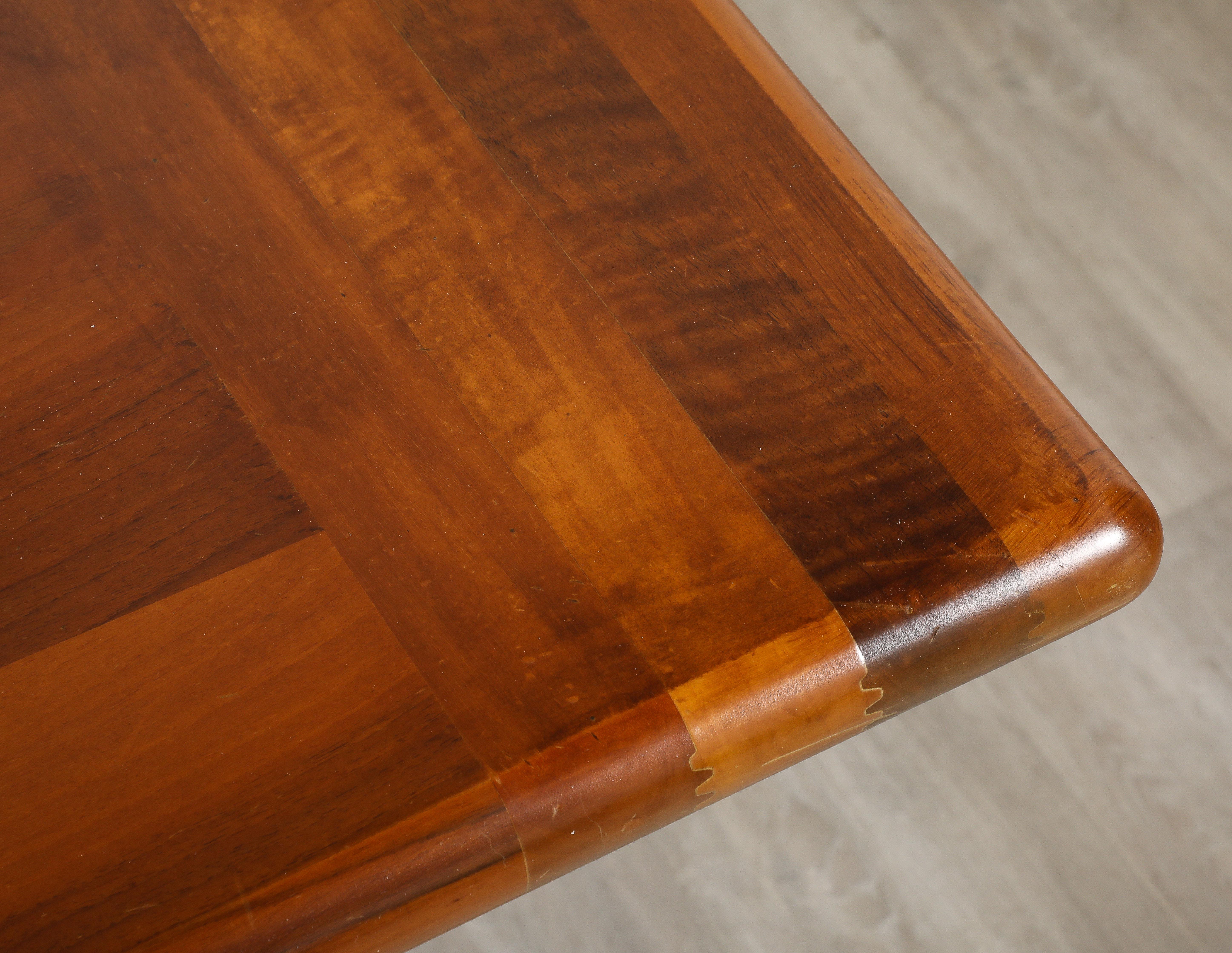 Mario Marenco for Mobil Girgi Italian Walnut Floating Dining Table, circa 1970's For Sale 7