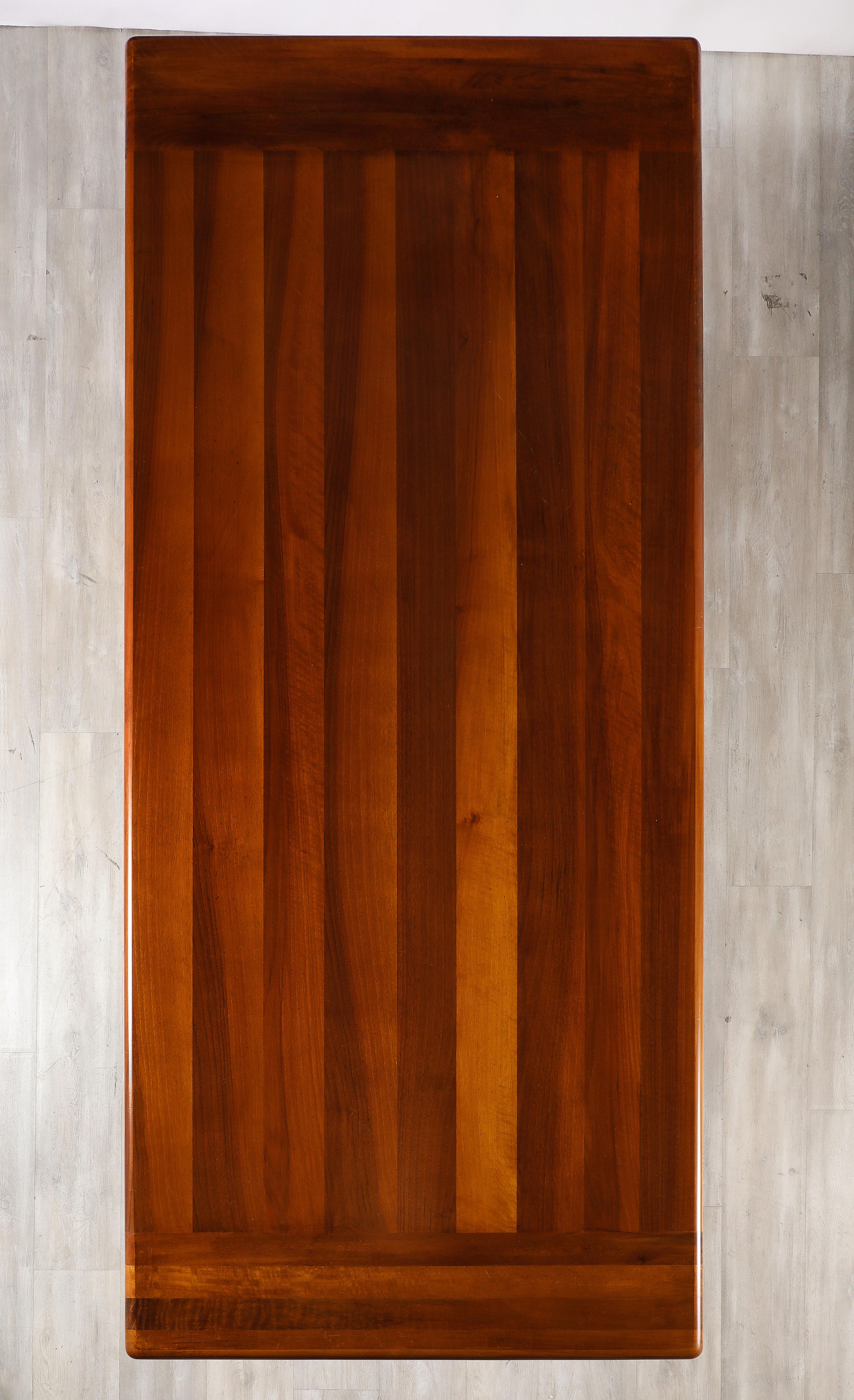Mario Marenco for Mobil Girgi Italian Walnut Floating Dining Table, circa 1970's For Sale 11