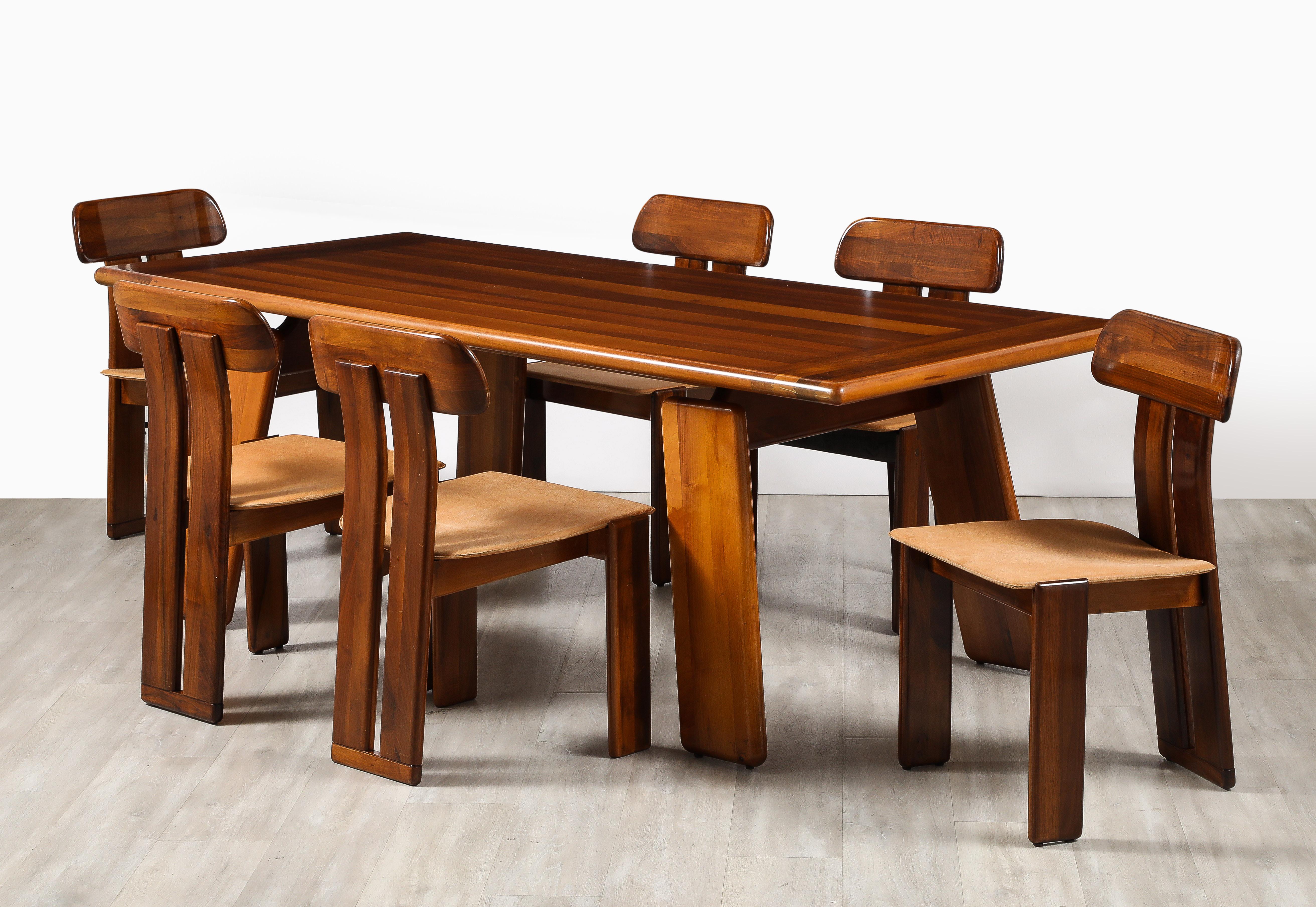 Mario Marenco for Mobil Girgi Italian Walnut Floating Dining Table, circa 1970's For Sale 14