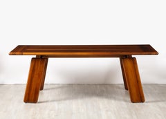 Mario Marenco für Mobil Girgi Italienischer schwebender Esstisch aus Nussbaum, um 1970