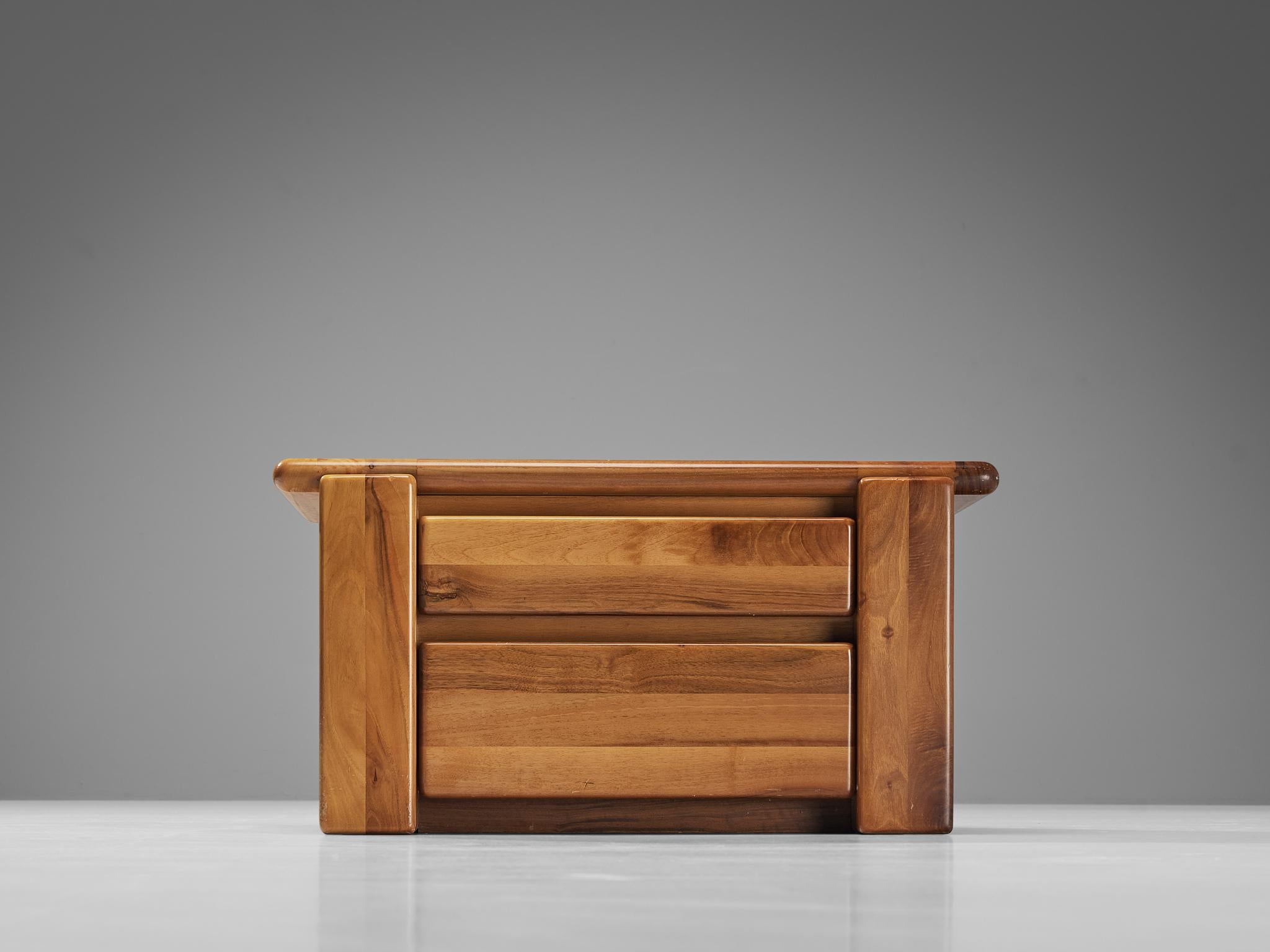 Late 20th Century Mario Marenco for Mobil Girgi Pair of Nightstands in Walnut  For Sale
