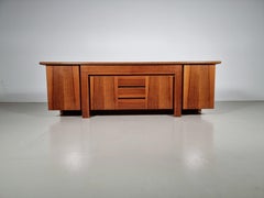 Mario Marenco for Mobil Girgi 'Sapporo' Sideboard in Walnut Wood, 1970s