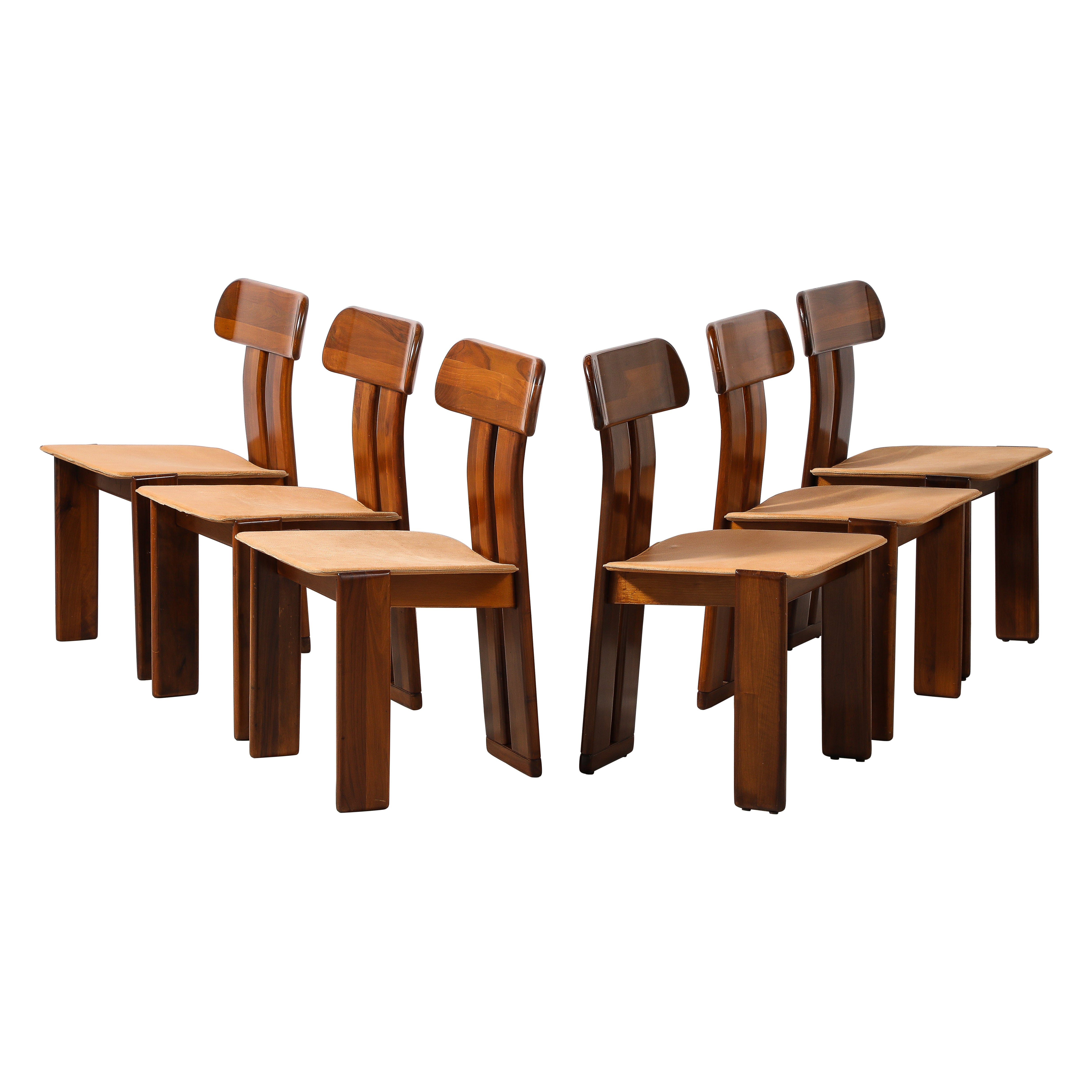 Mario Marenco for Mobil Girgi Set of Six 'Sapporo' Dining Chairs, circa 1970