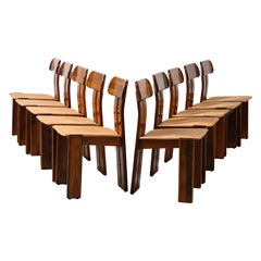Mario Marenco for Mobil Girgi Set of Ten 'Sapporo' Dining Chairs, circa 1970