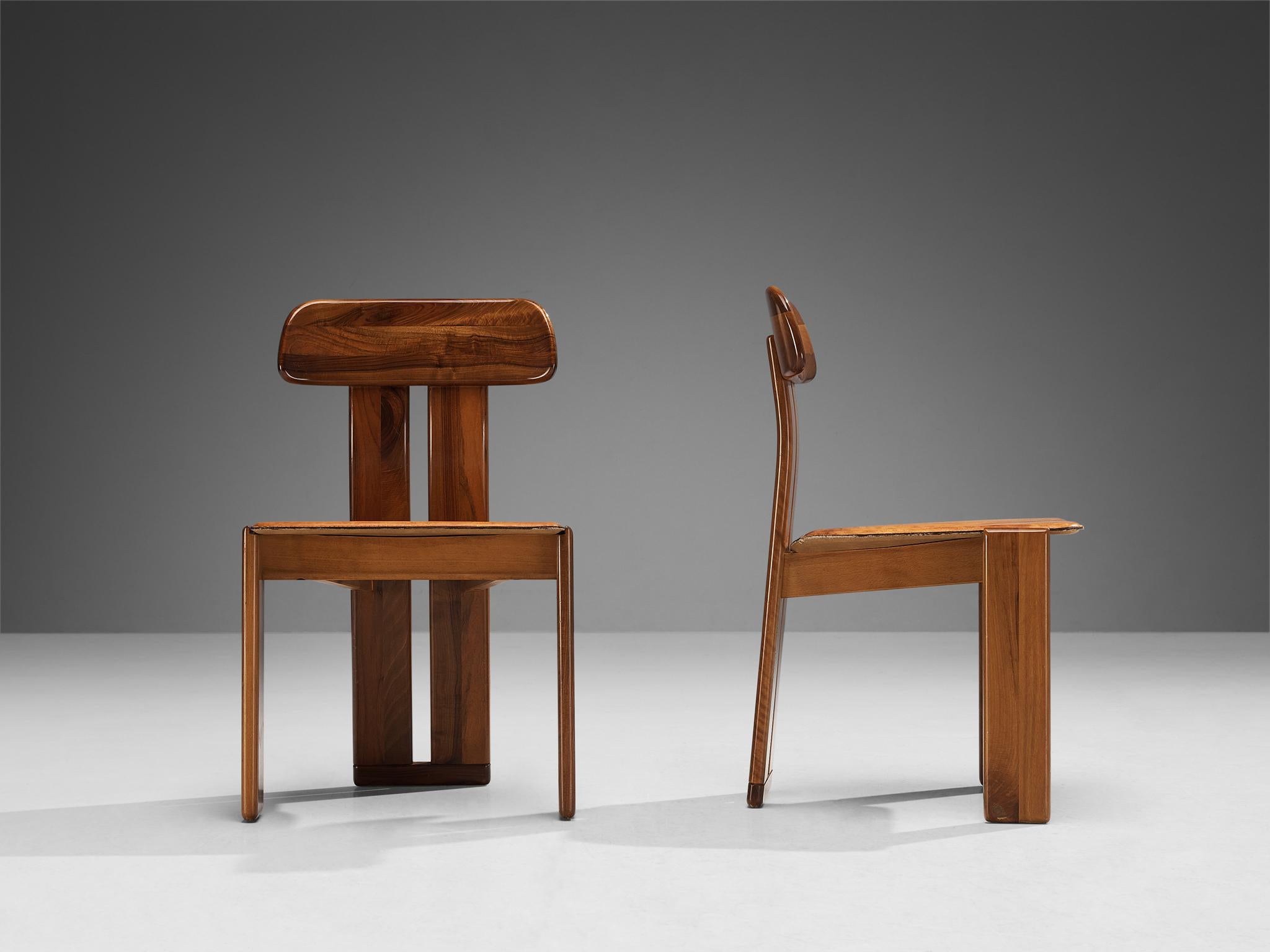 Mario Marenco for Mobil Girgi Set of Twelve ‘Sapporo’ Dining Chairs in Walnut 6