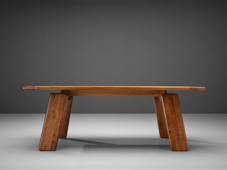 Late 20th Century Mario Marenco for Mobilgirgi Dining Table in Walnut For Sale