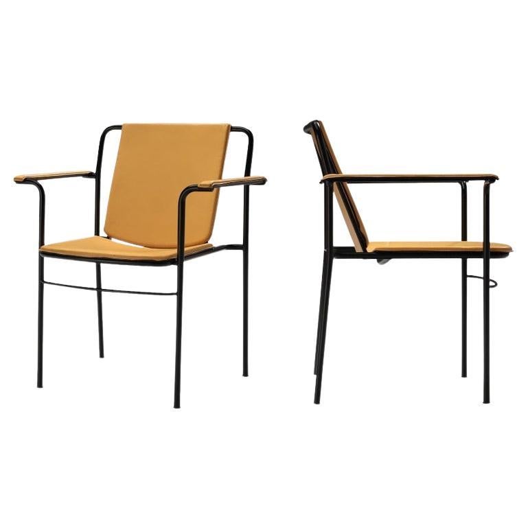 Mario Marenco for Poltrona Frau Pair of 'Movie' Armchairs in Saddle Leather  For Sale