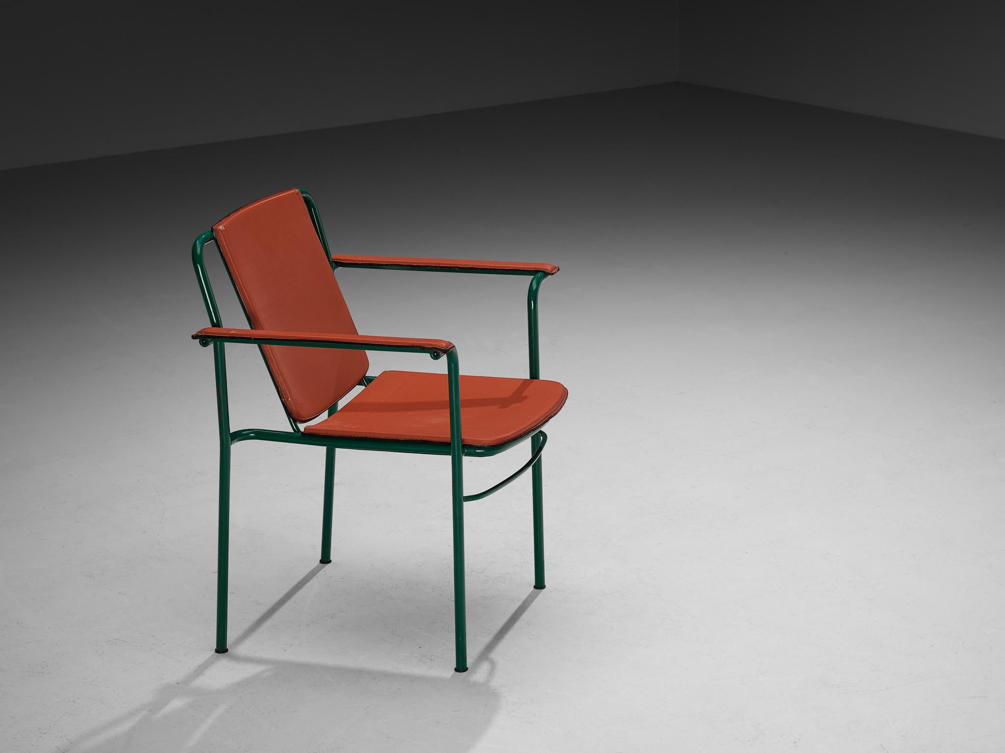 Ensemble de huit chaises « Movie » en cuir rouge Mario Marenco pour Poltrona Frau  en vente 3