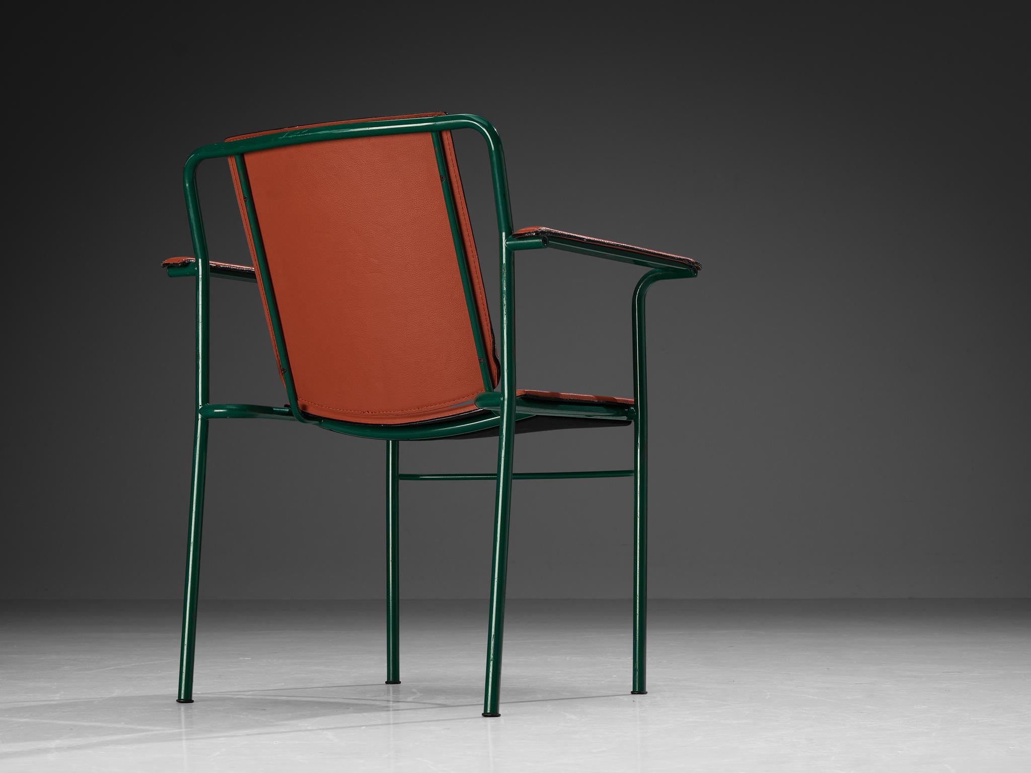 Ensemble de huit chaises « Movie » en cuir rouge Mario Marenco pour Poltrona Frau  en vente 6