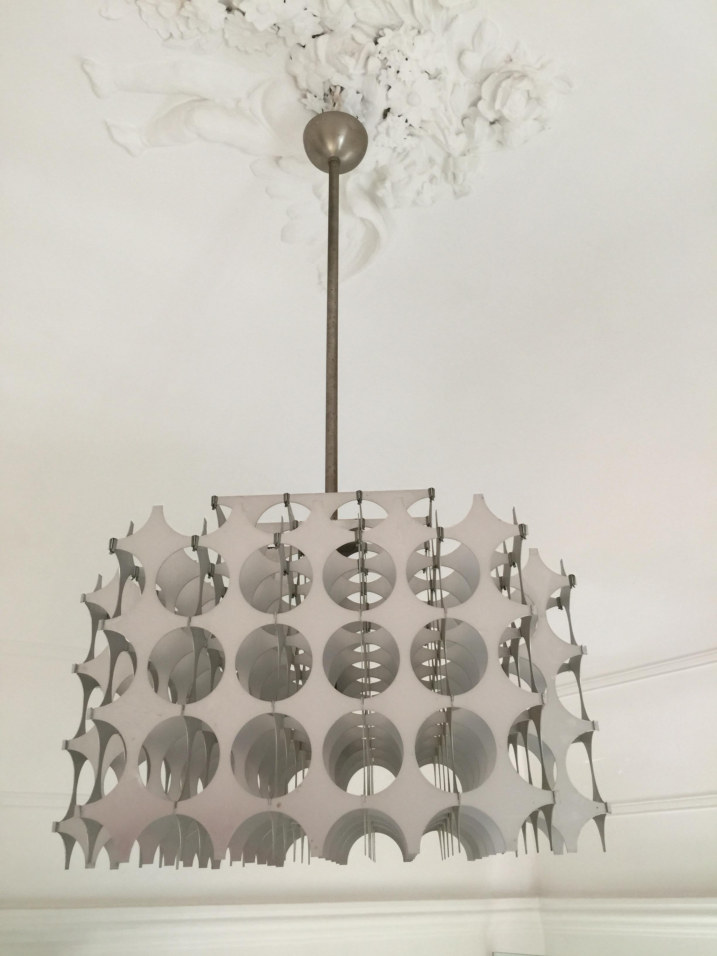 Mid-20th Century Mario Marenco Italian Sculptural Cynthia Pendant Lamp for Artemide, 1968