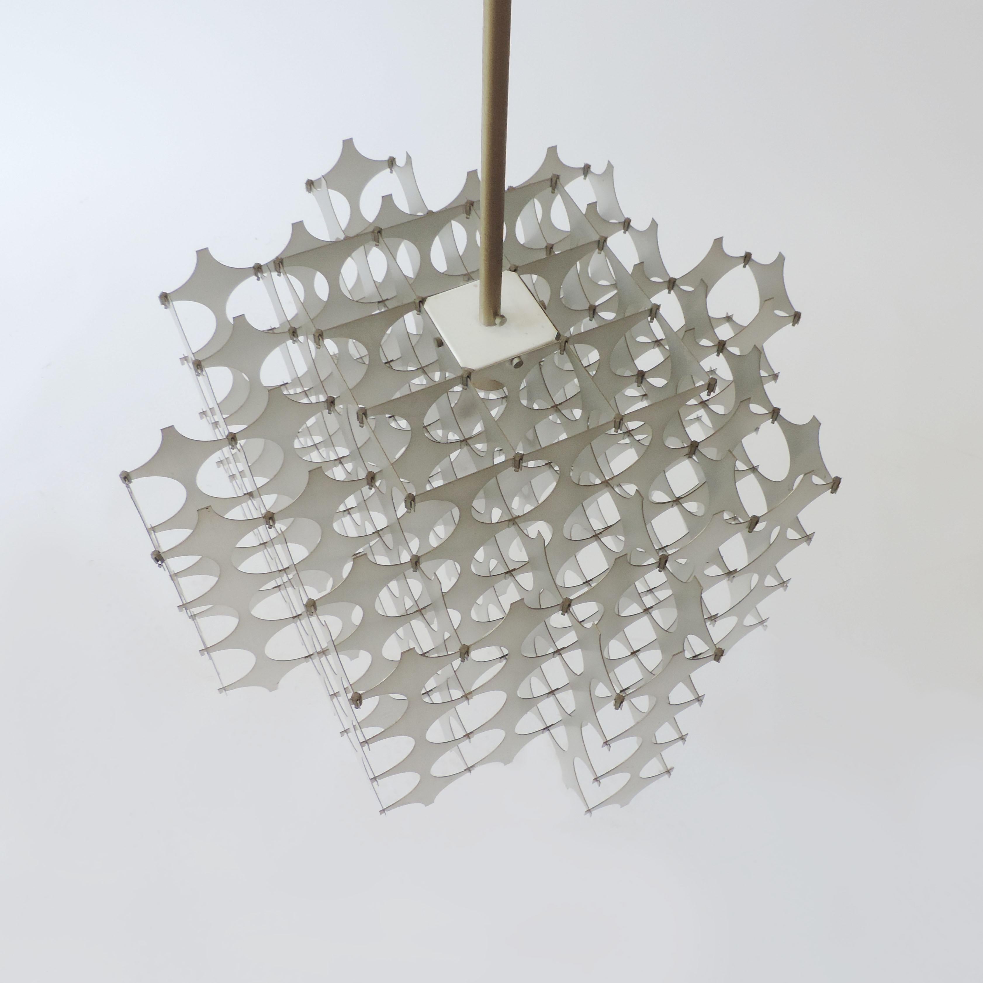 Mid-20th Century Mario Marenco Kinetic Ceiling Lamp Mod. Cynthia for Artemide, Italy, 1968