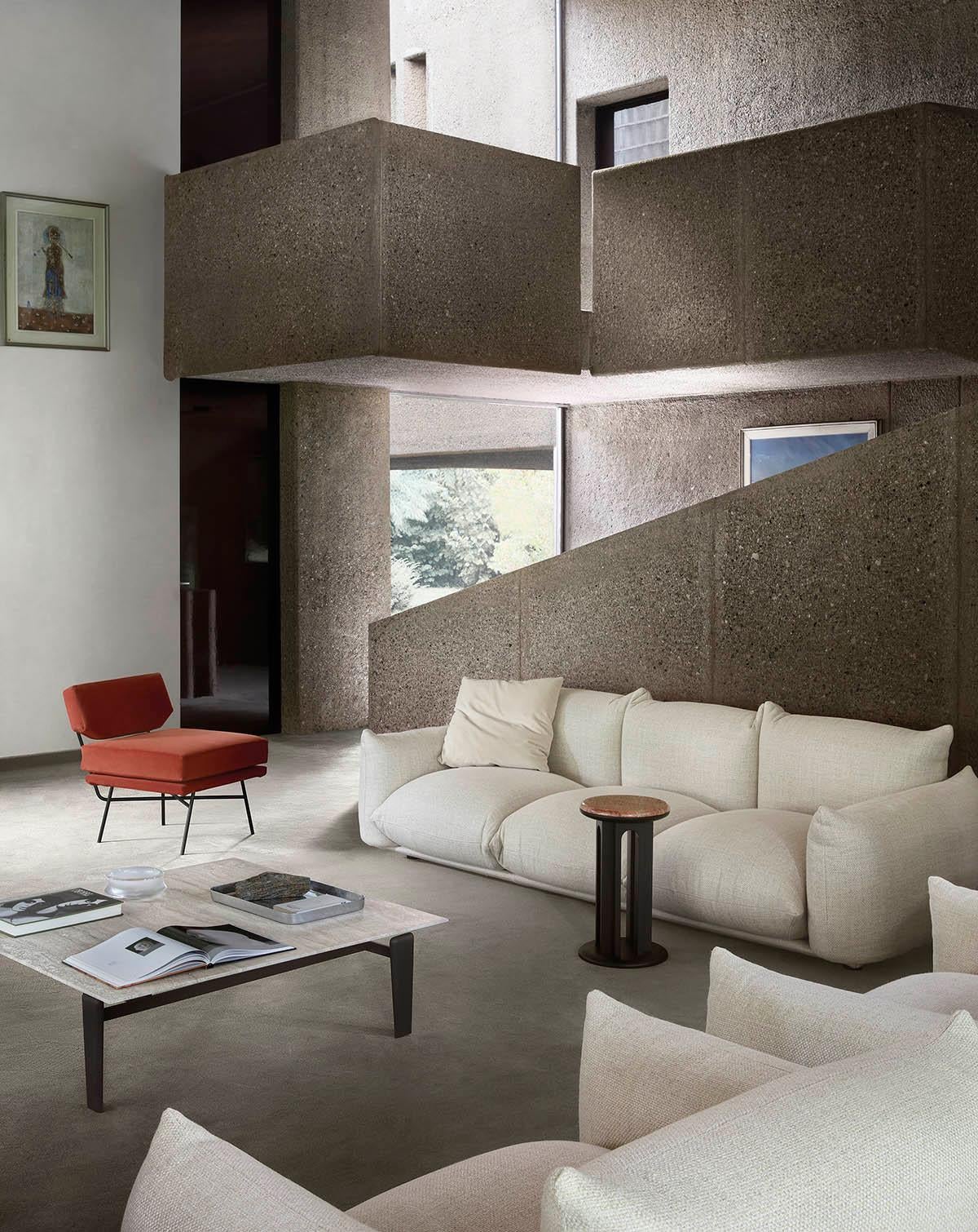 Mario Marenco 'Marenco' 2sitzer-Sofa 254 für Arflex (Stoff) im Angebot
