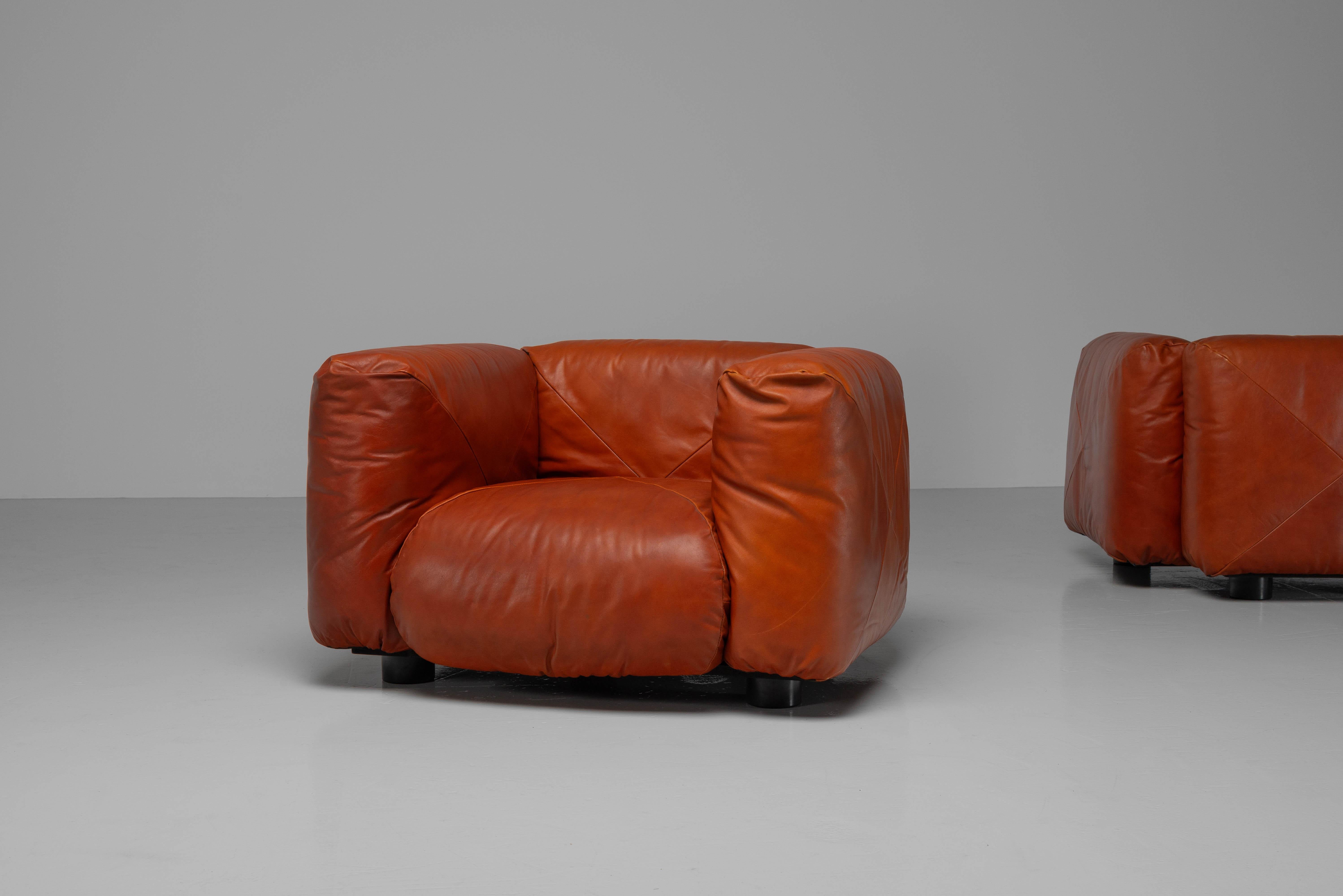 Mario Marenco Marius lounge chairs Arflex Italy 1970 For Sale 4