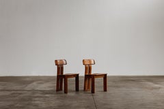 Sedie "Sapporo" di Mario Marenco per Mobil Girgi, marrone rossiccio, 1970, Set di 2