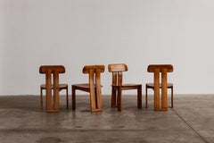 Sillas "Sapporo" de Mario Marenco para Mobil Girgi, cuero coñac, 1970, set de 4