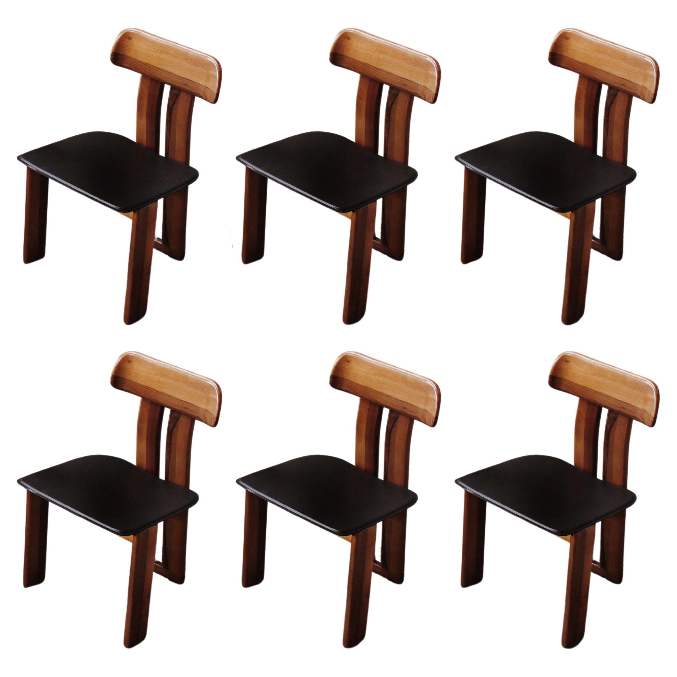 Mario Marenco "Sapporo" Chairs for Mobil Girgi, 1970, Set of 6 For Sale