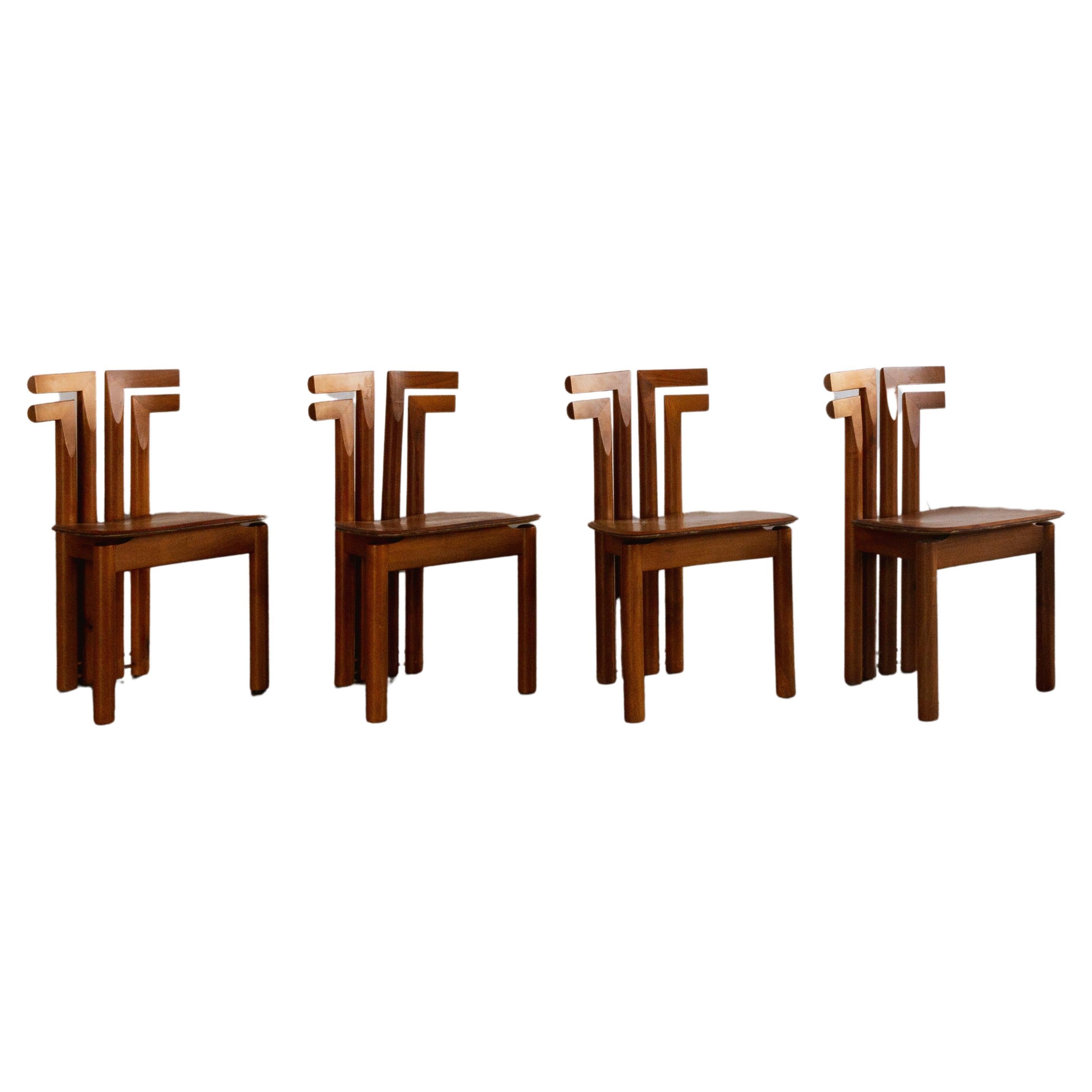 Mario Marenco “Sapporo” Dining Chairs for Mobil Girgi, 1970, set of 4 For Sale