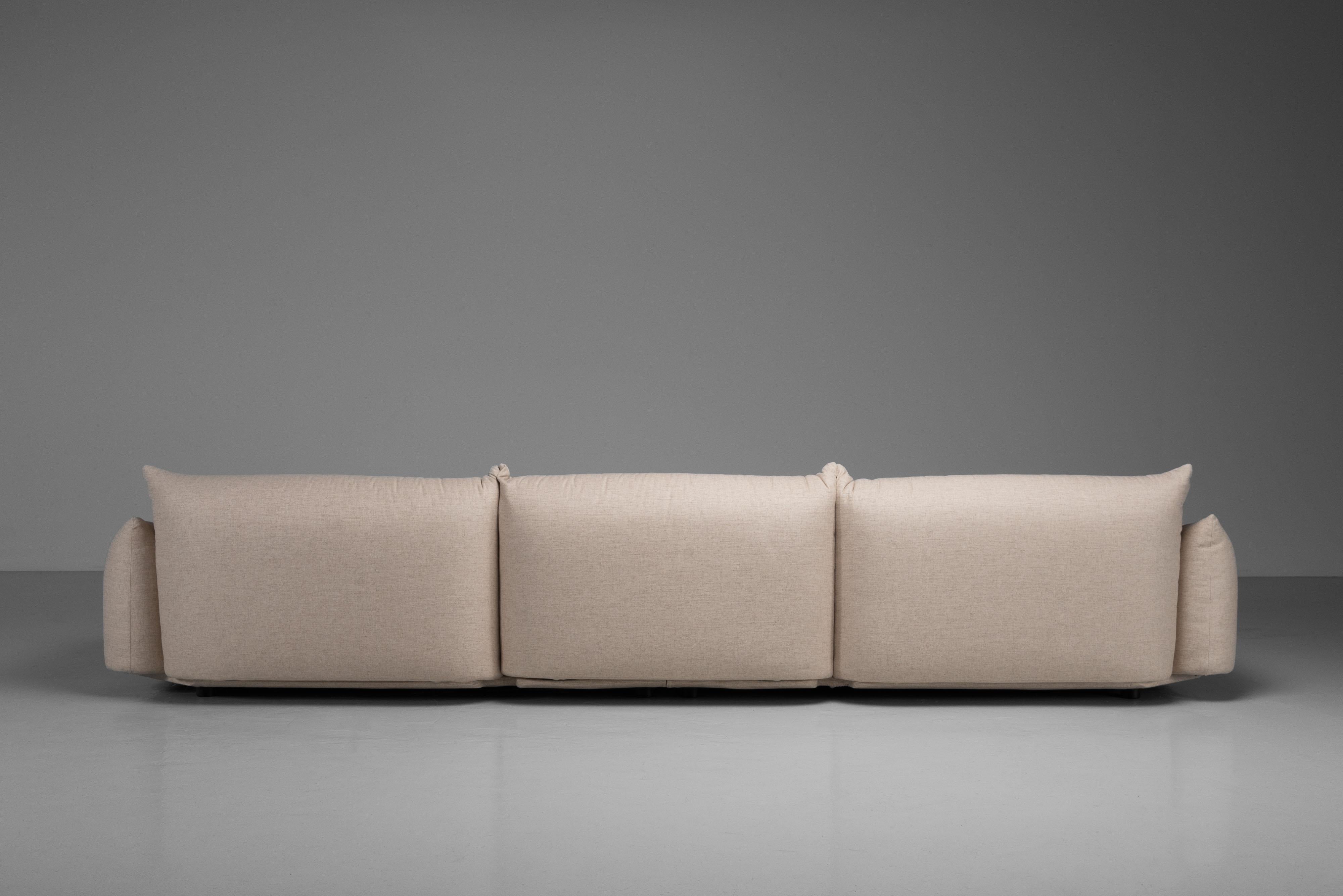 Mario Marenco sofa and poof Arflex Italy 1971 For Sale 7
