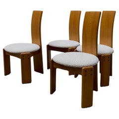 Mario Marenco Style Set of 4 Dining Chairs, Italy 1970s