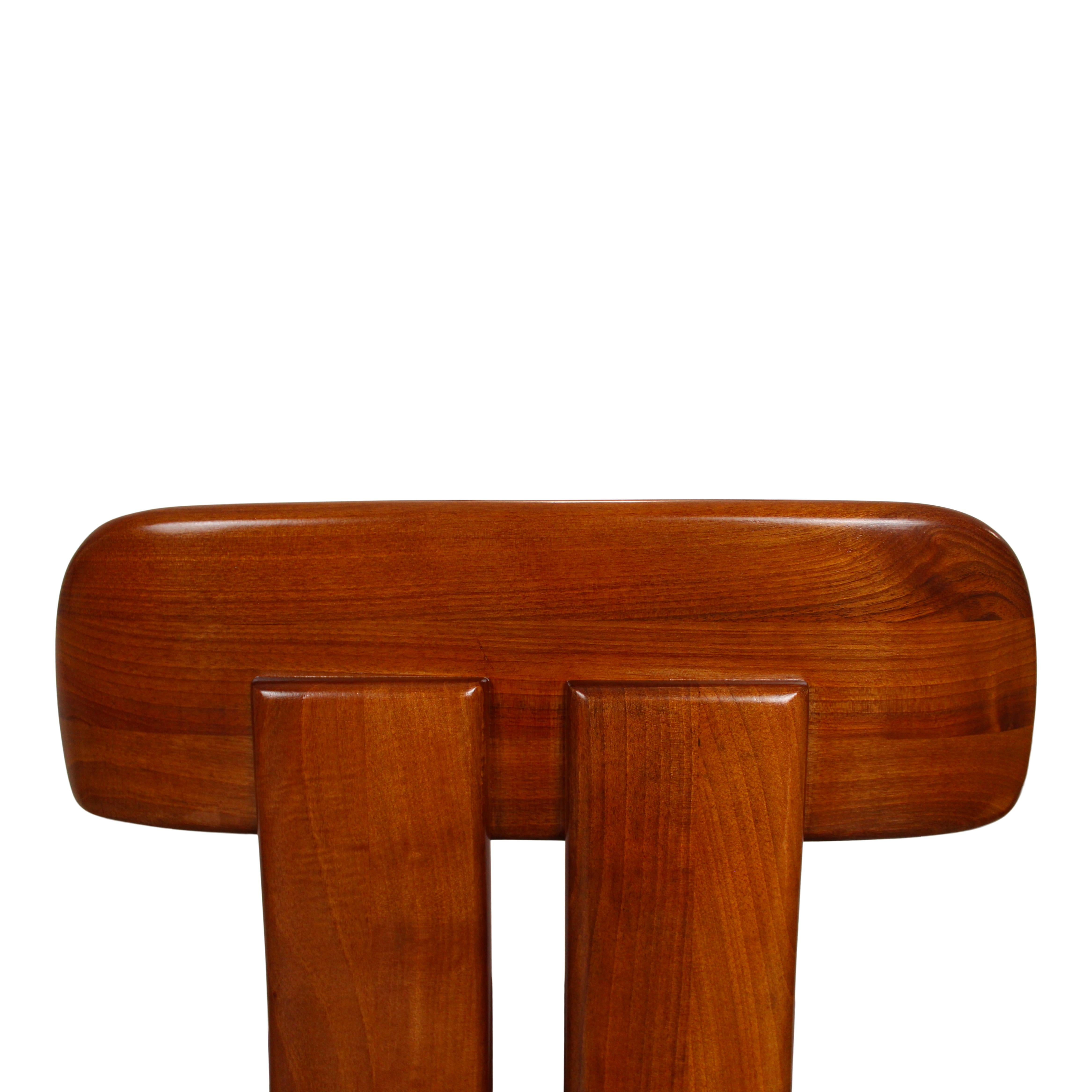 Chaises de salle à manger Mario Marenco en noyer Sapporo pour Mobilgirgi, 1970, ensemble de 4 pièces en vente 11